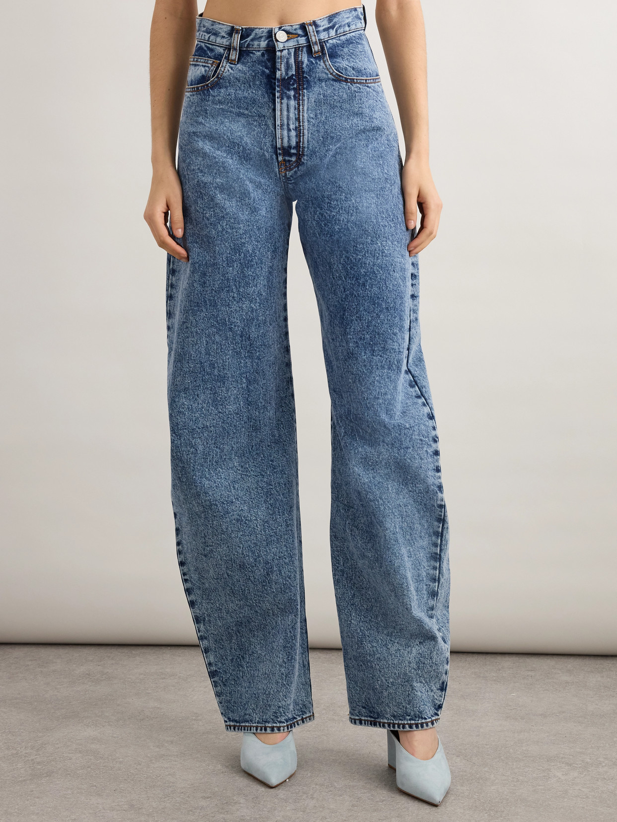 Alaïa - High-Rise Barrel-Leg Jeans