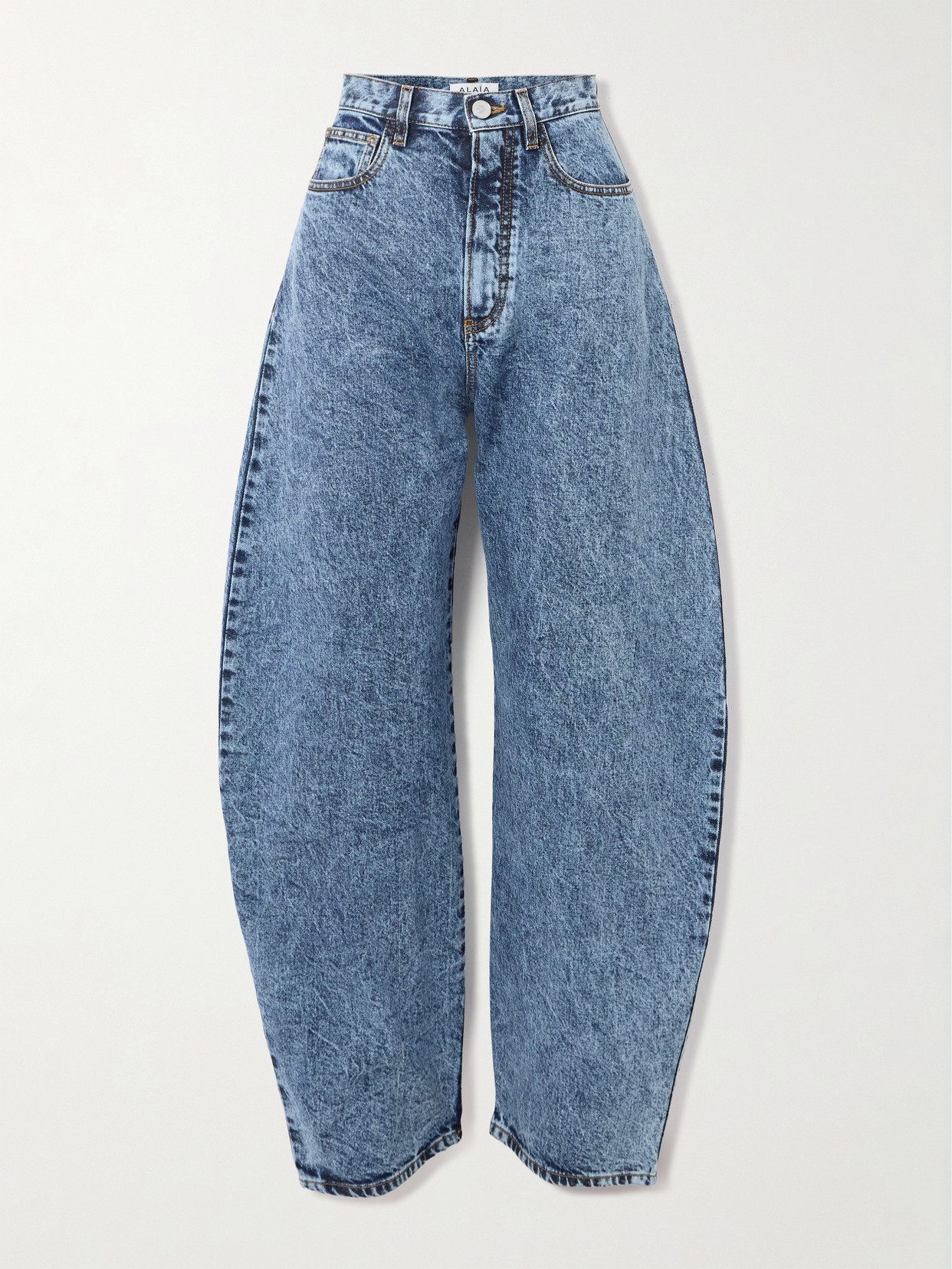 Alaïa Alaia Women Rounded Jeans In Snow Denim In Blue