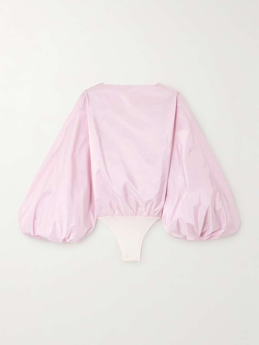 Alaïa Open-back Silk-taffeta Bodysuit