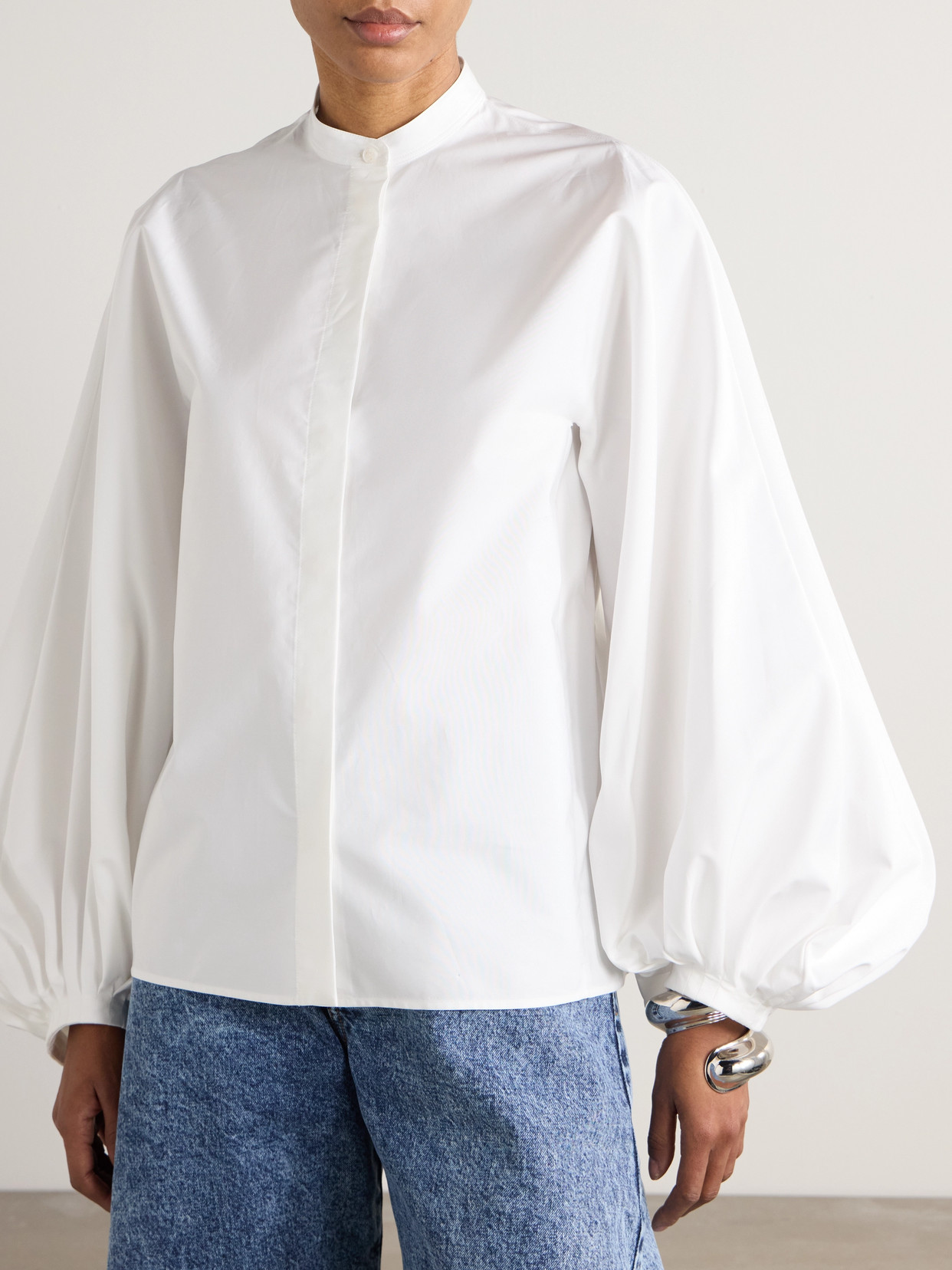 Alaïa - Cotton-Poplin Blouse