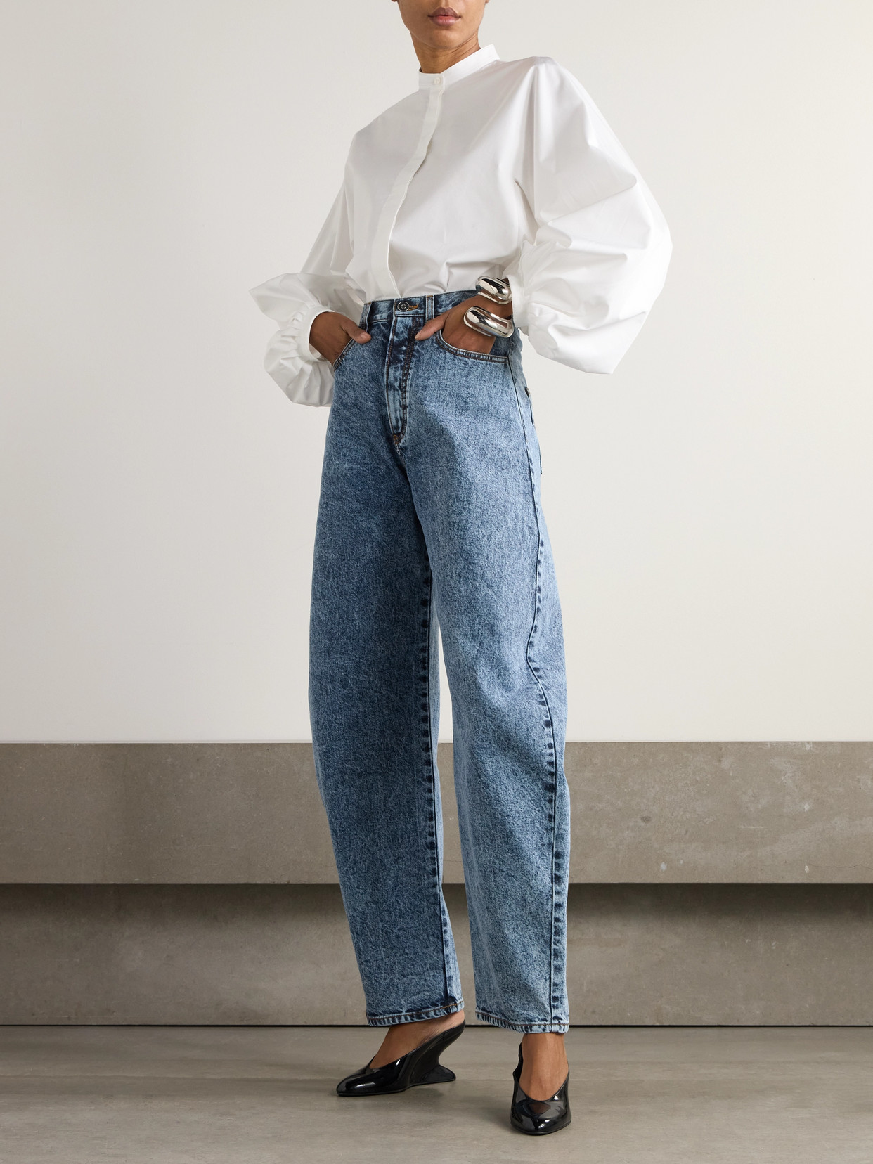 Alaïa - Cotton-Poplin Blouse