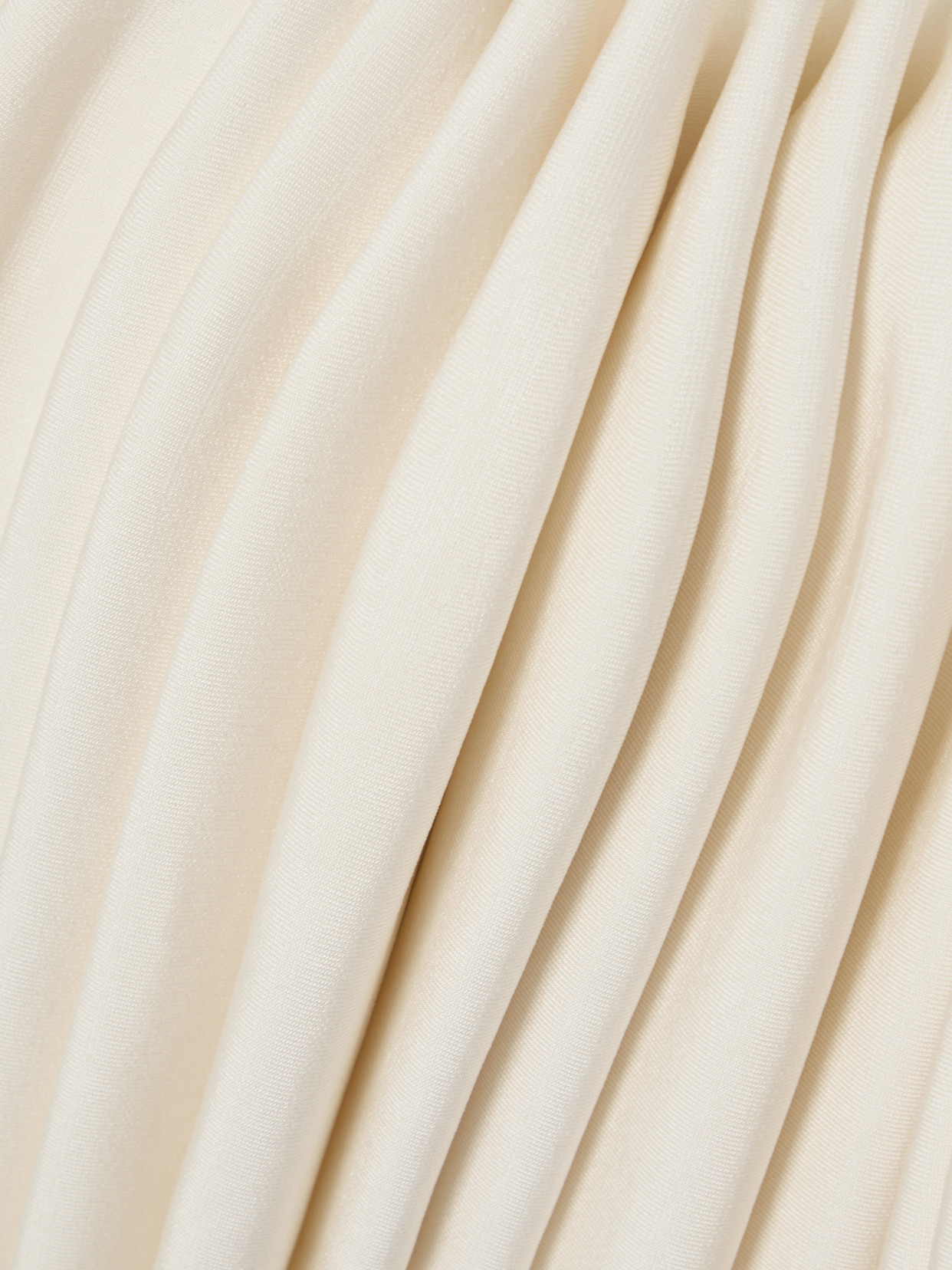 Alaïa Pleated Jersey And Stretch-knit Mini Dress In Ivory
