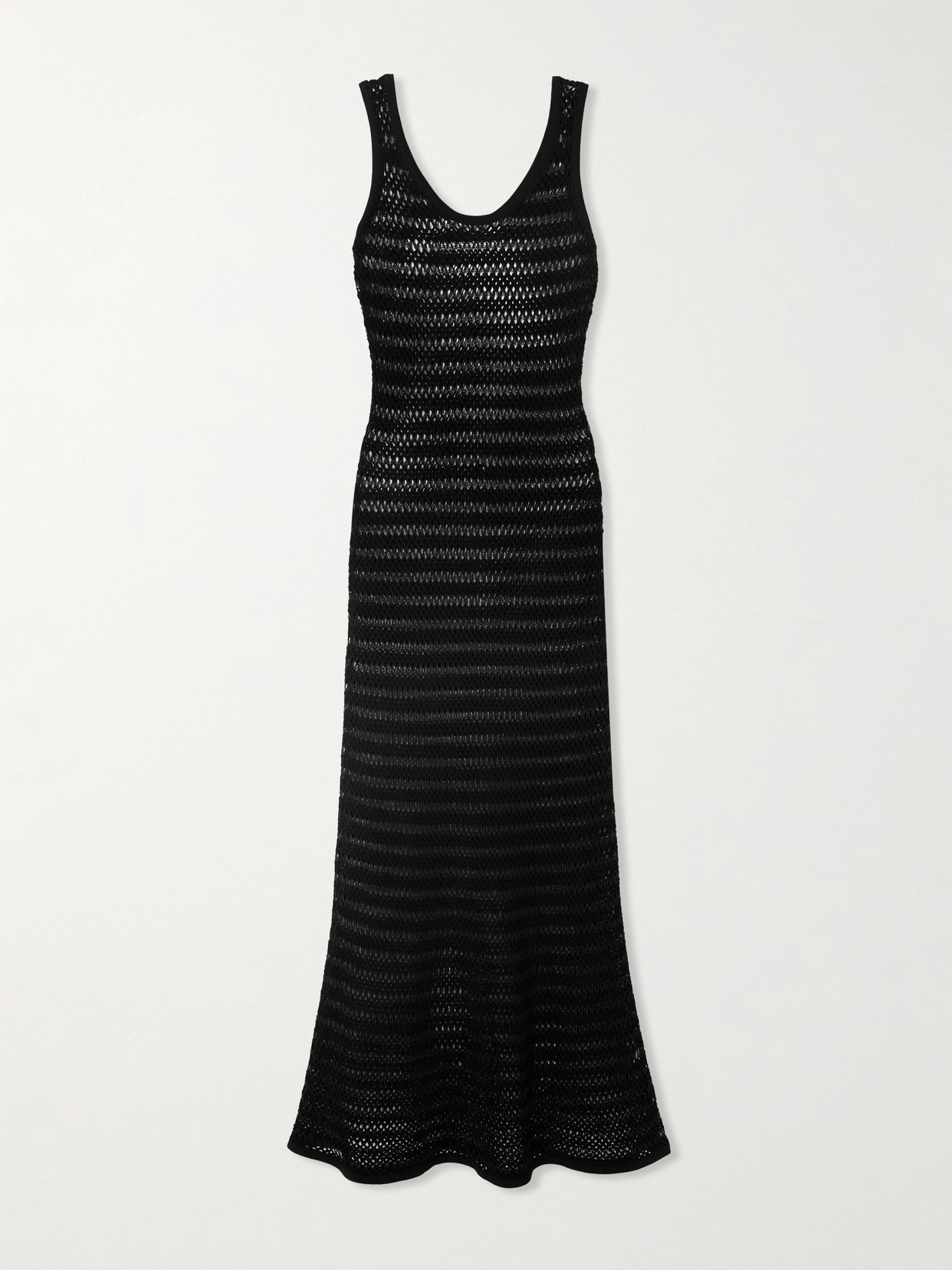 Alaïa - Open-knit Maxi Dress - Black