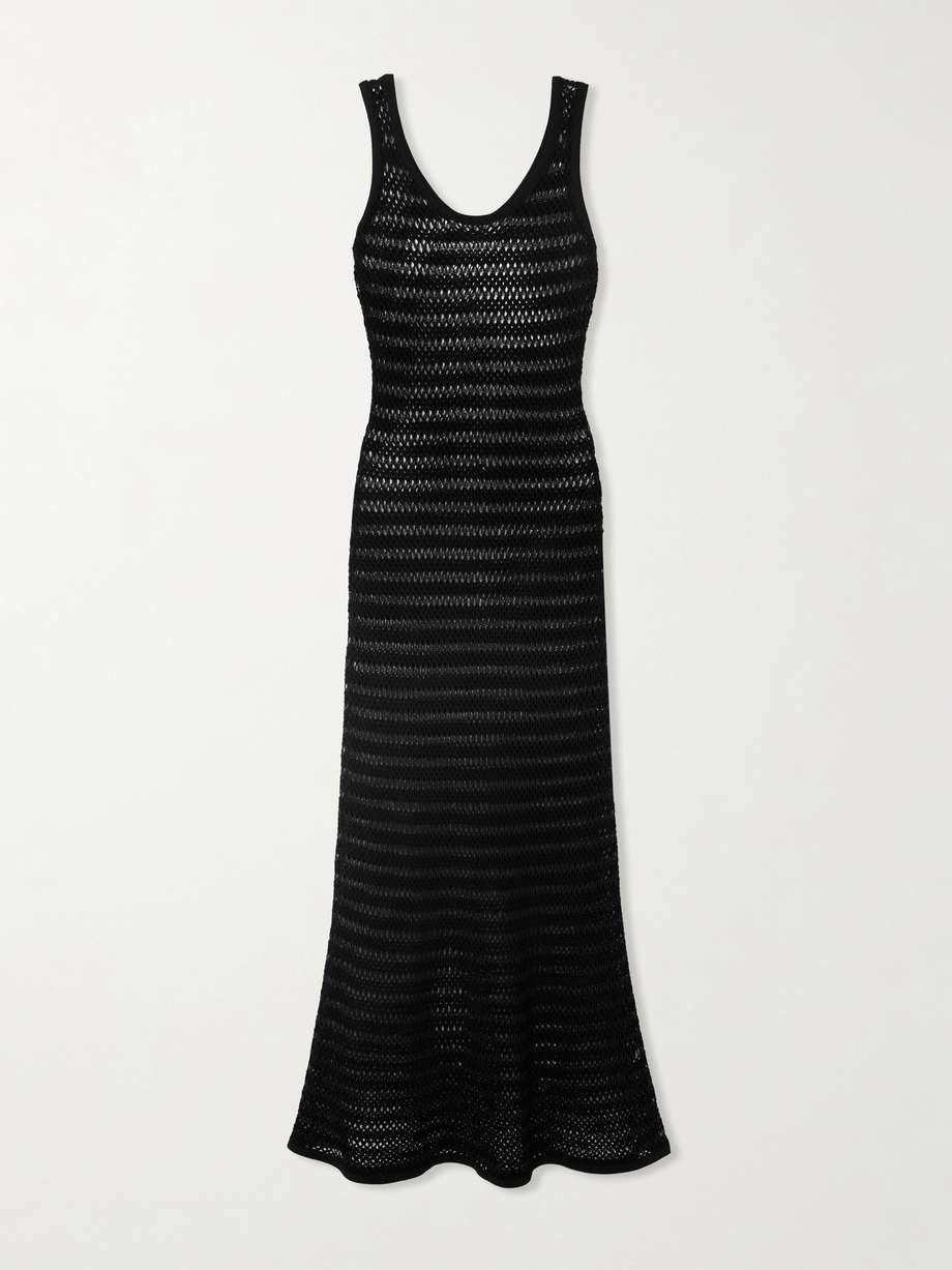 open-knit maxi dress