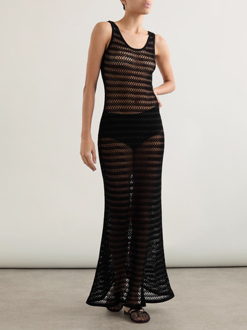 Alaïa Open-knit maxi dress