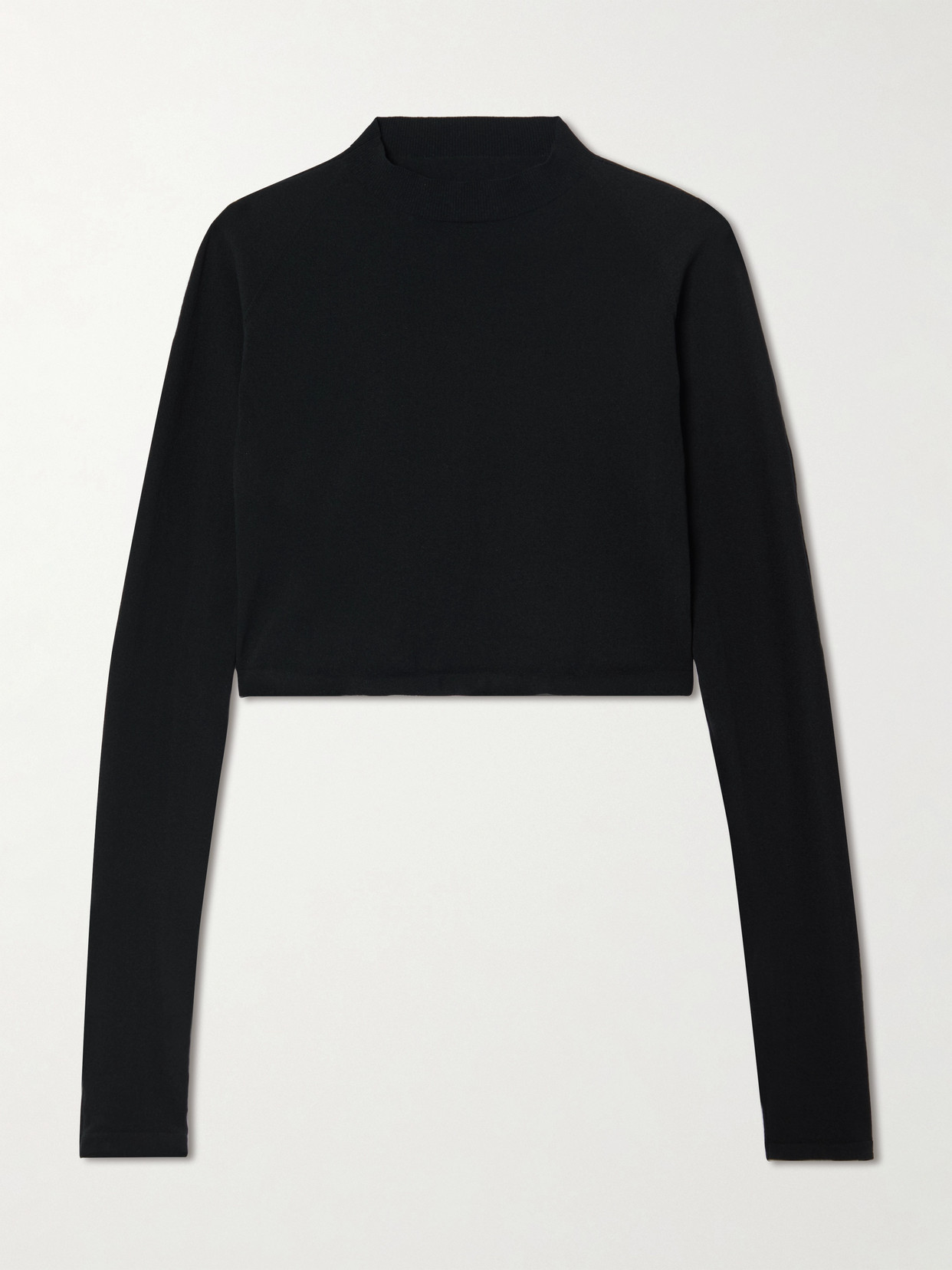 Alaïa - Paneled Cropped Jersey Top
