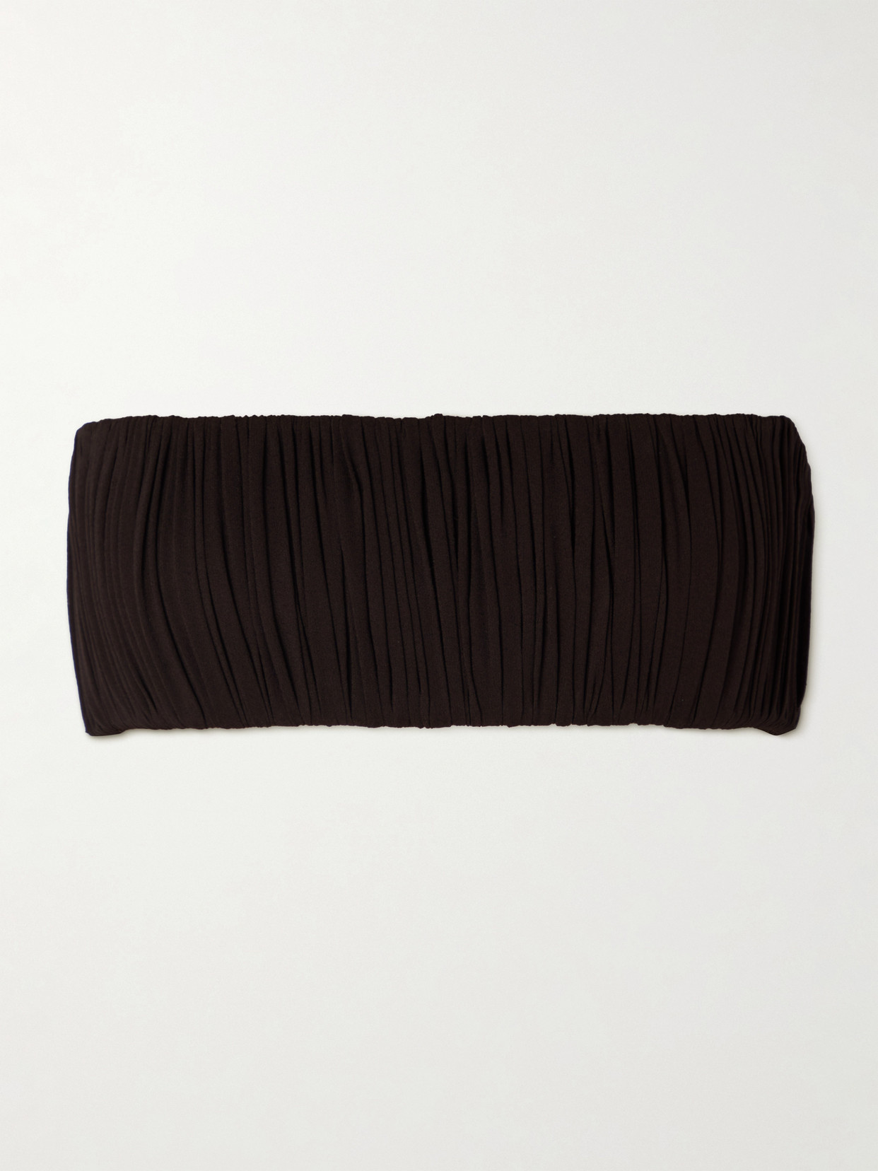 ALAÏA PLEATED CREPE BANDEAU BRA