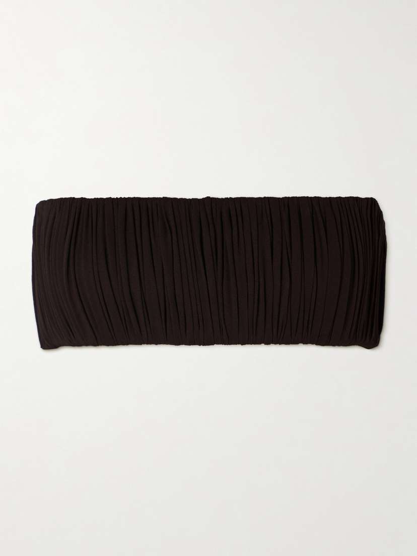 Alaïa Pleated Crepe Bandeau Bra