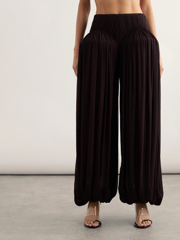 Alaïa Pleated crepe tapered pants