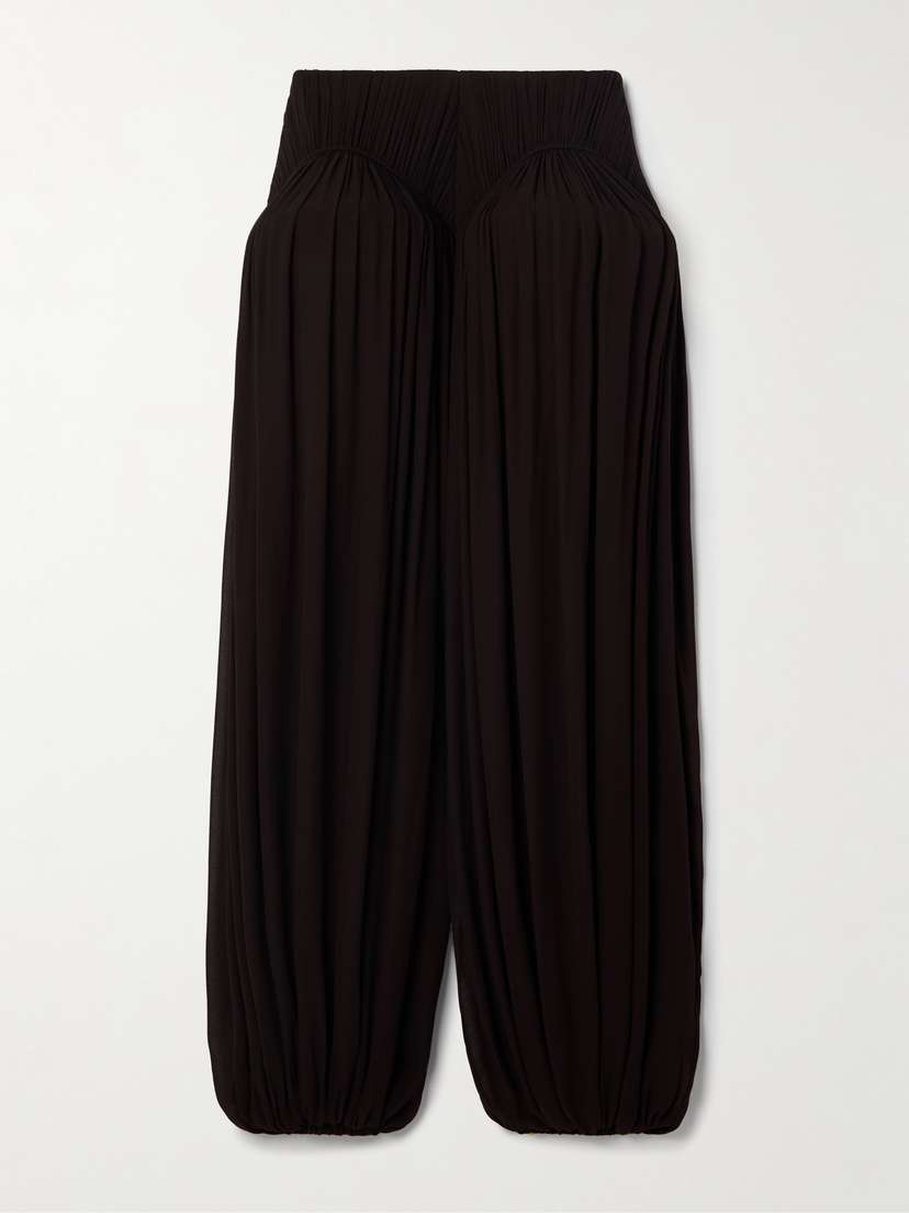 Alaïa Pleated Crepe Tapered Pants