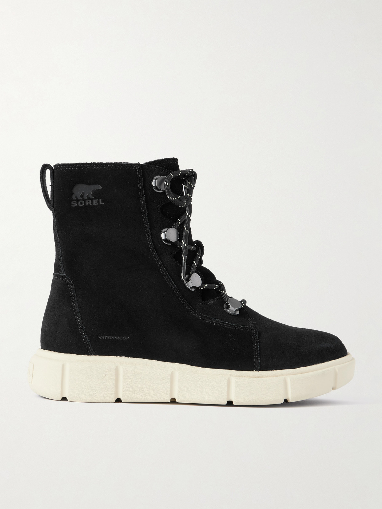 Sorel Explorer Iii Jane Suede Ankle Boots In Black