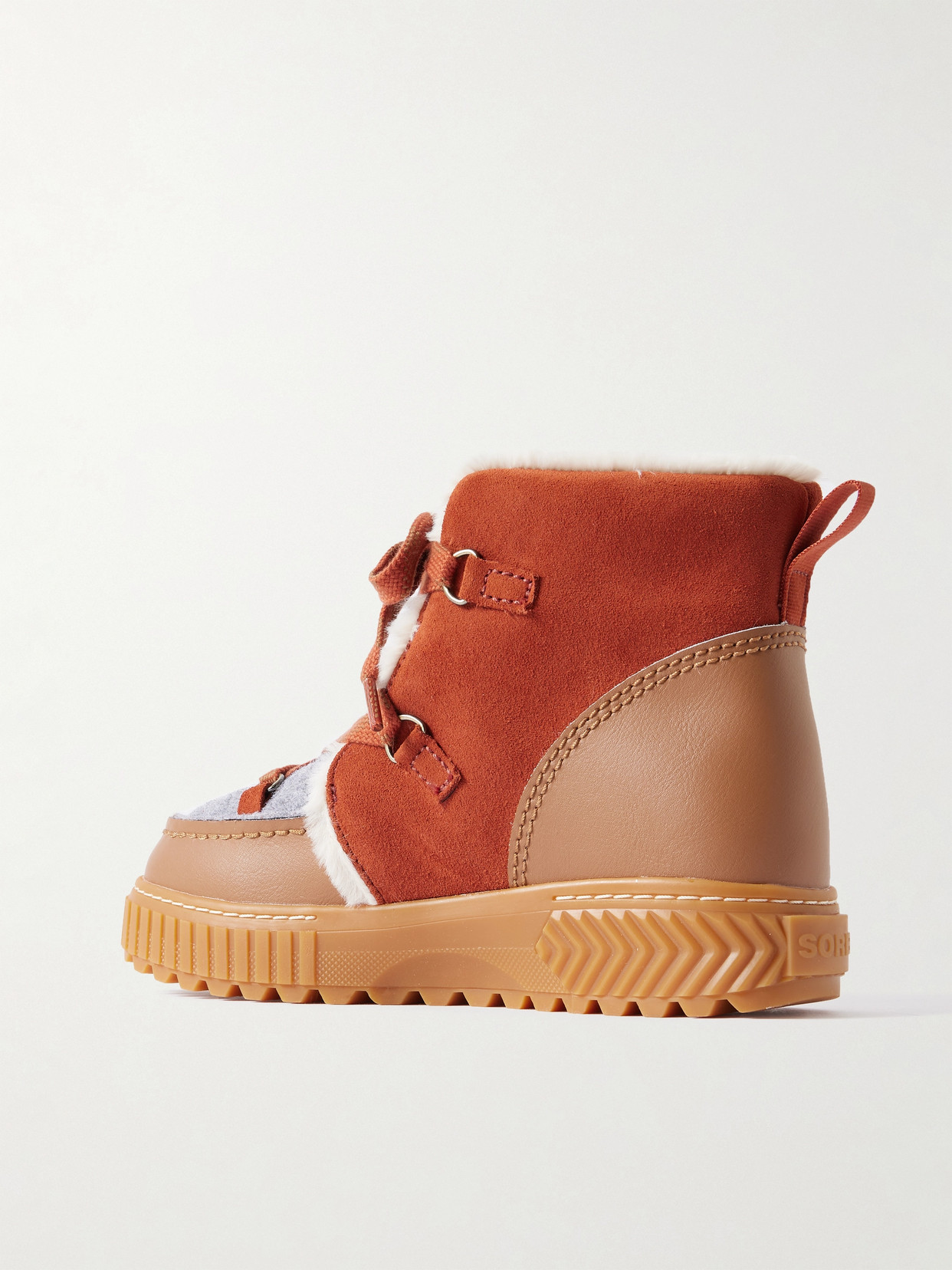 Ona Ave Alpine Faux Shearling-Trimmed Felt, Suede And Ankle Boots