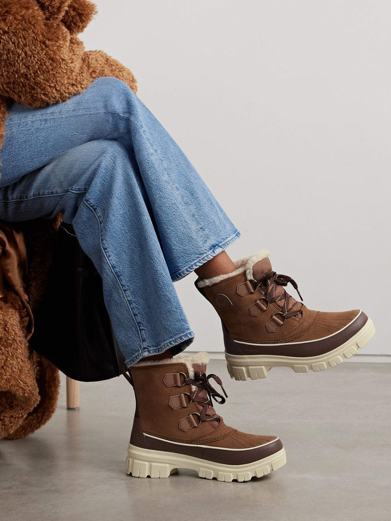 Sorel Tivoli V Wp Waterproof Boots In Velvet Tan And Tobacco-brown In Brown