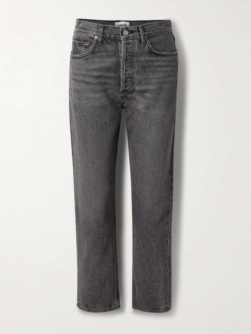 AGOLDE '90s Pinch Waist Cropped High-rise Straight-leg Jeans