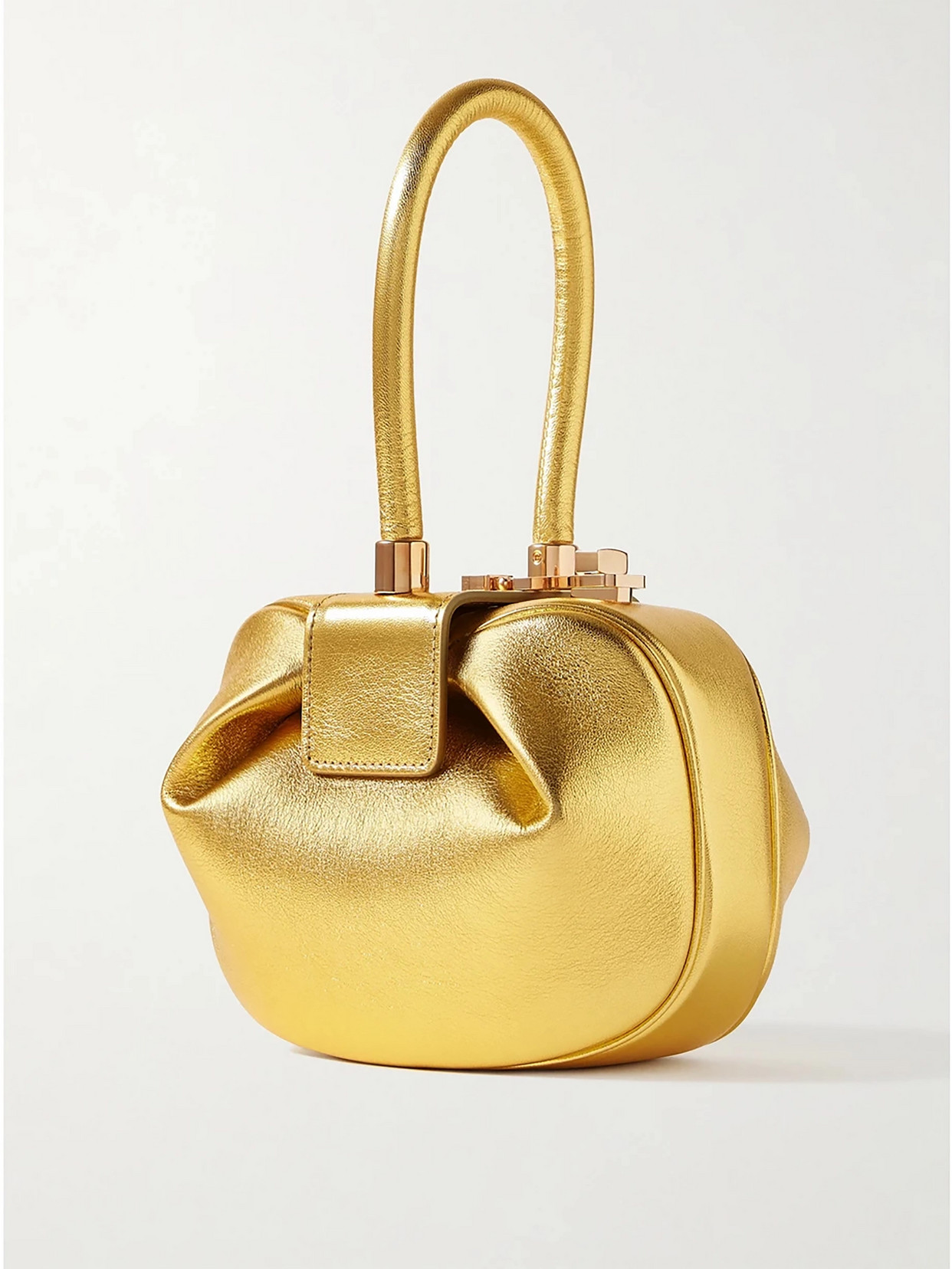 Gabriela Hearst Demi Bag In Amber Satin In Gold