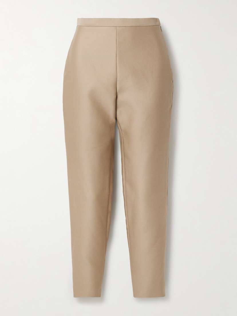 Salon 1884 Laconi Cotton And Silk-blend Tapered Pants