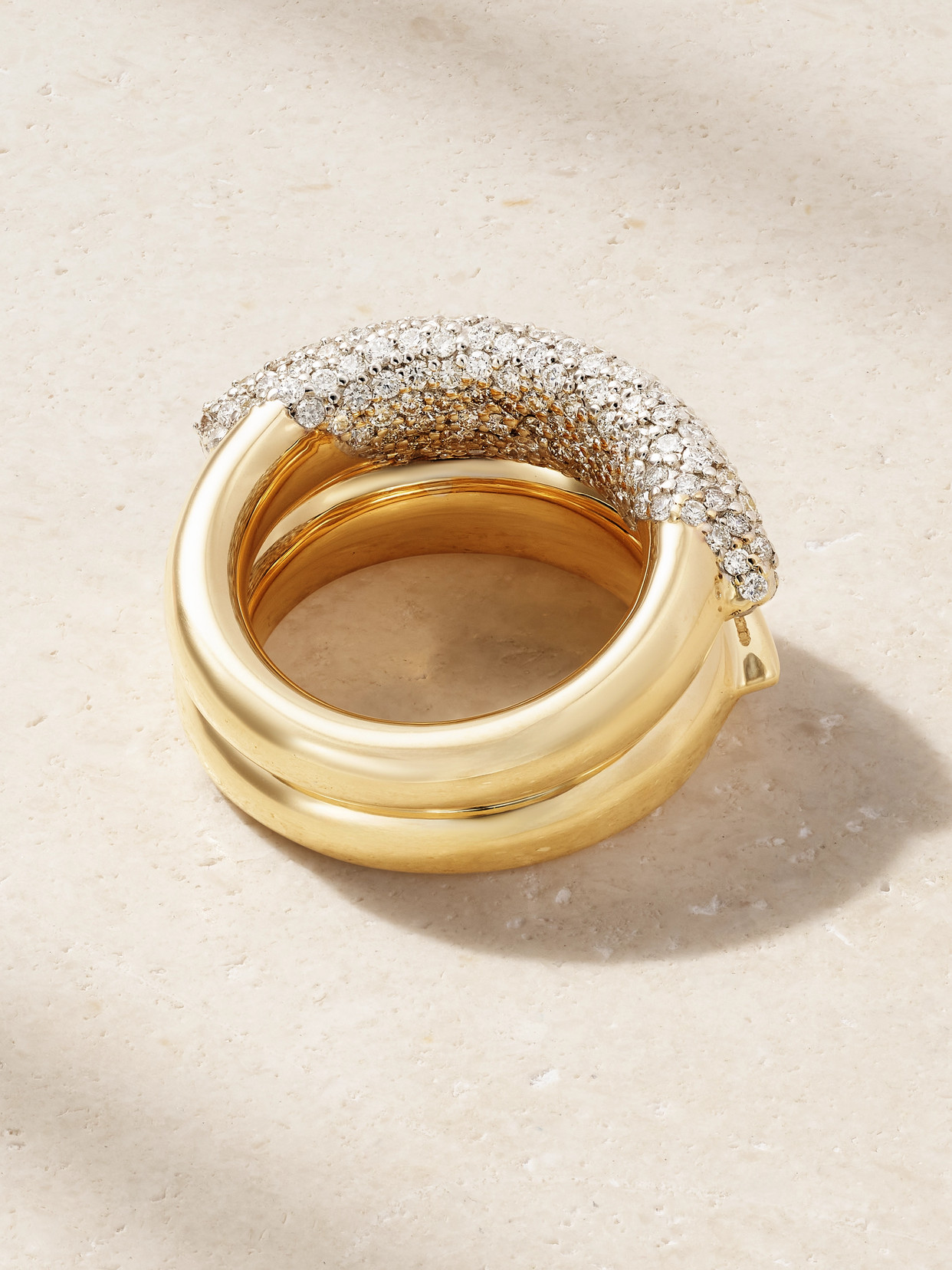 Uniform Object Shard 18-karat Gold Diamond Ring In Gold