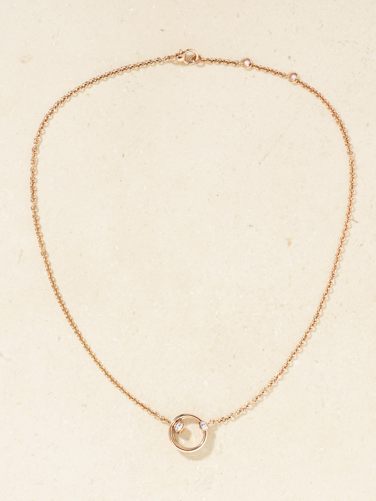Pomellato Together 18-karat Rose Gold, Rhodium-plated And Diamond Necklace In Gold