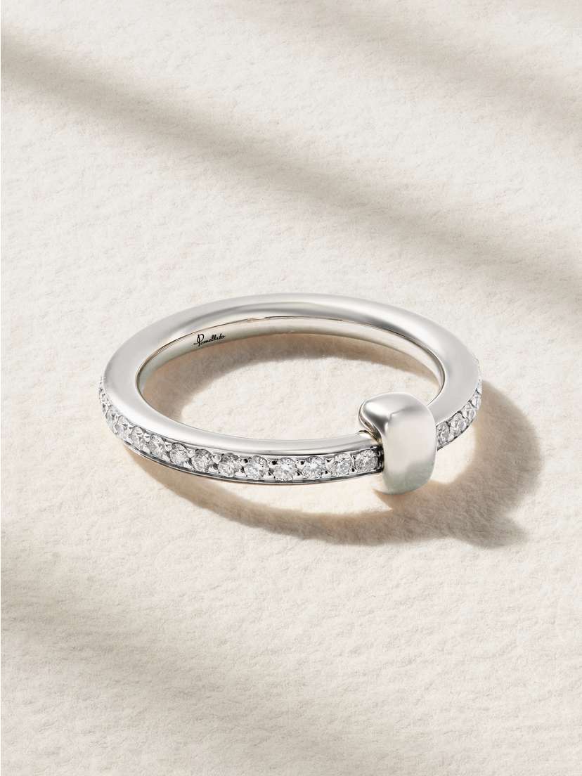 Pomellato Together Rhodium-plated 18-karat White Gold Diamond Ring