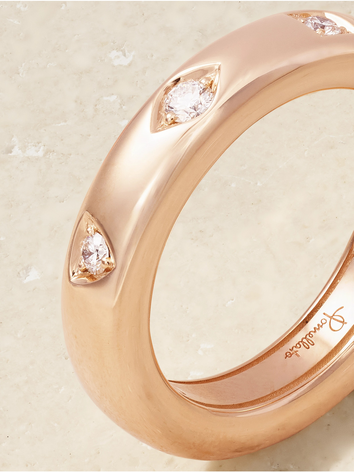 Pomellato Iconica Extra Slim 18-karat Rose Gold Diamond Ring In Rose Gold