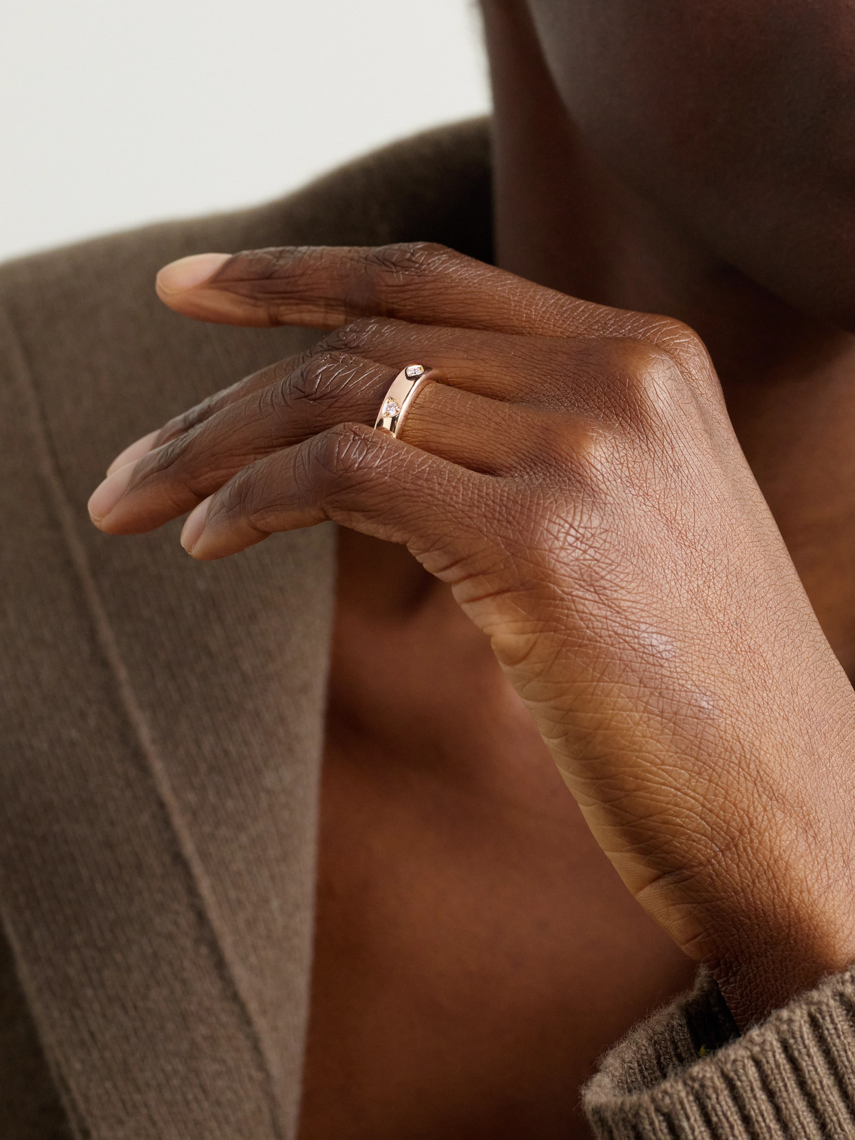 Pomellato Iconica Extra Slim 18-karat Rose Gold Diamond Ring In Rose Gold