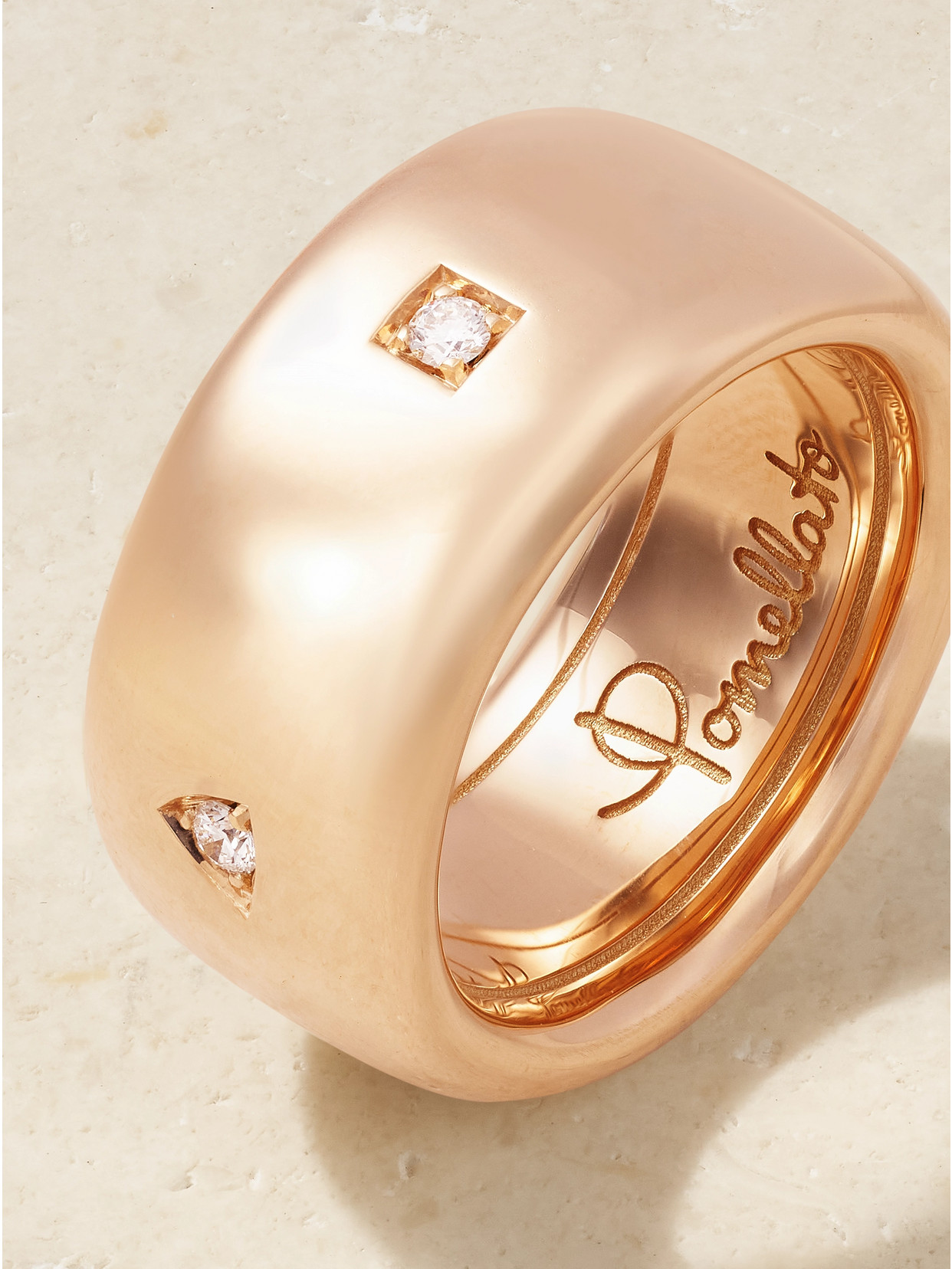 Pomellato Iconica Medium/large 18-karat Rose Gold Diamond Ring In Rose Gold
