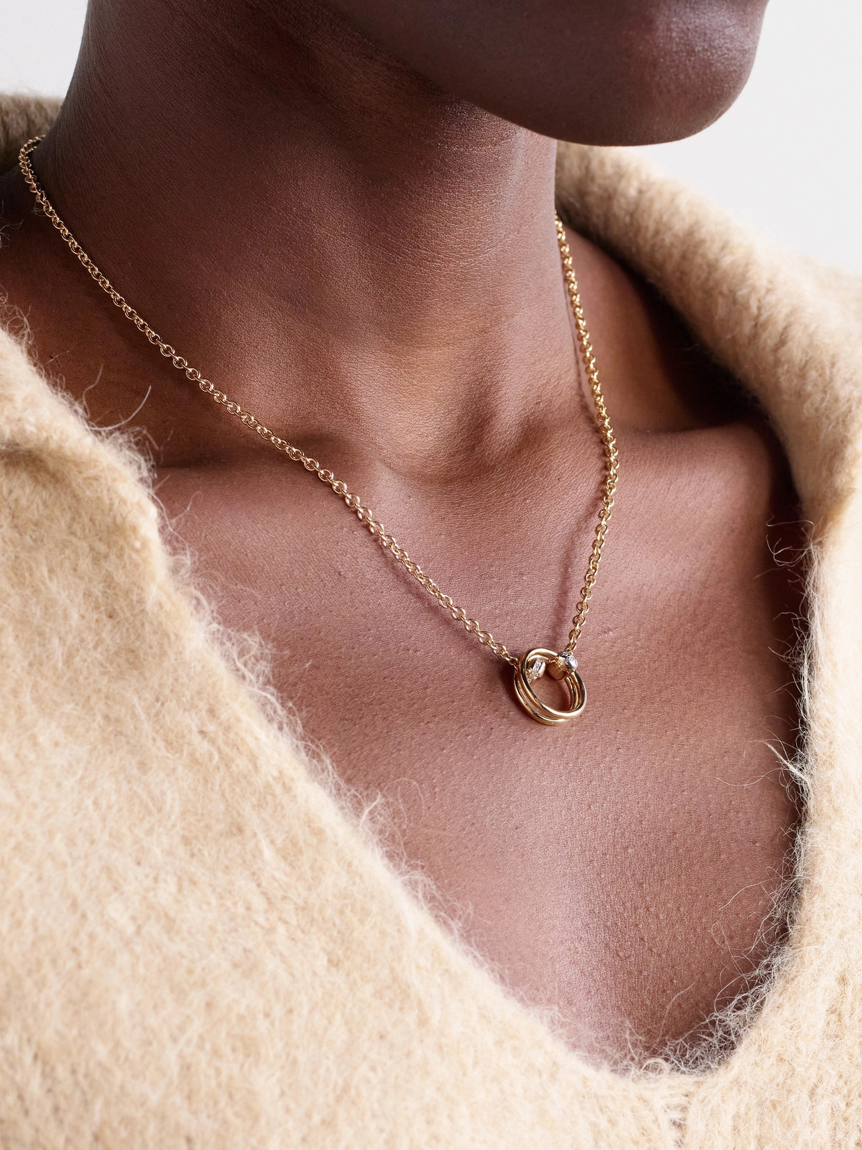 Pomellato Together 18-karat Rose Gold, Rhodium-plated And Diamond Necklace In Gold