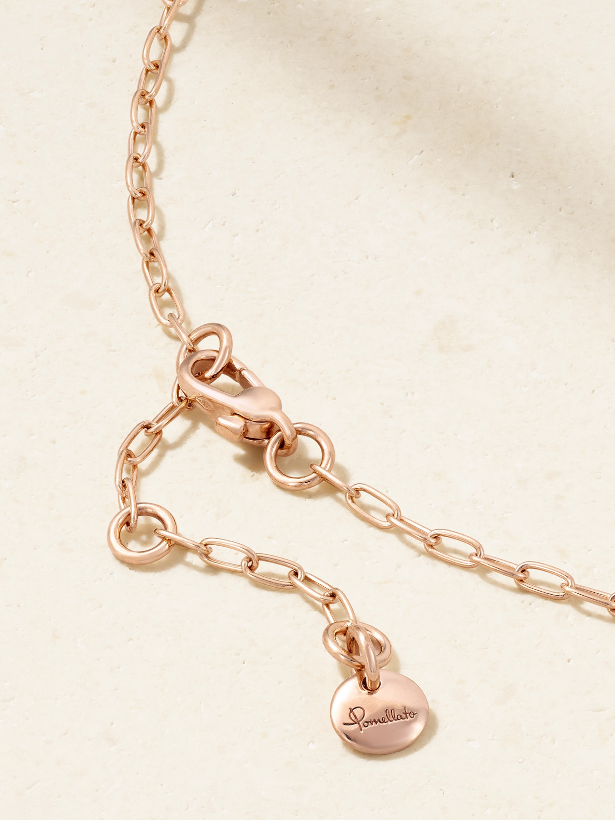 Pomellato Iconica 18-karat Rose Gold, Rhodium-plated And Diamond Necklace In Rose Gold