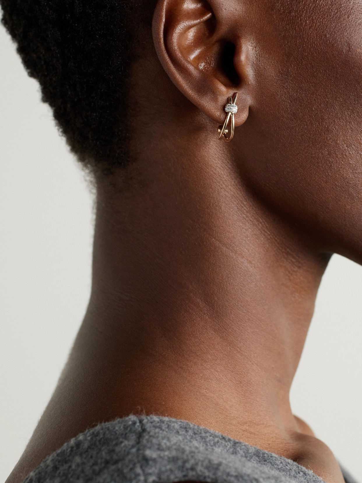 Pomellato Together White Rhodium-plated And 18-karat Rose Gold Diamond Earrings In Rose Gold