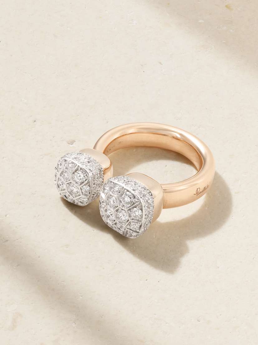 Pomellato Nudo 18-karat Rose And White Gold Diamond Ring