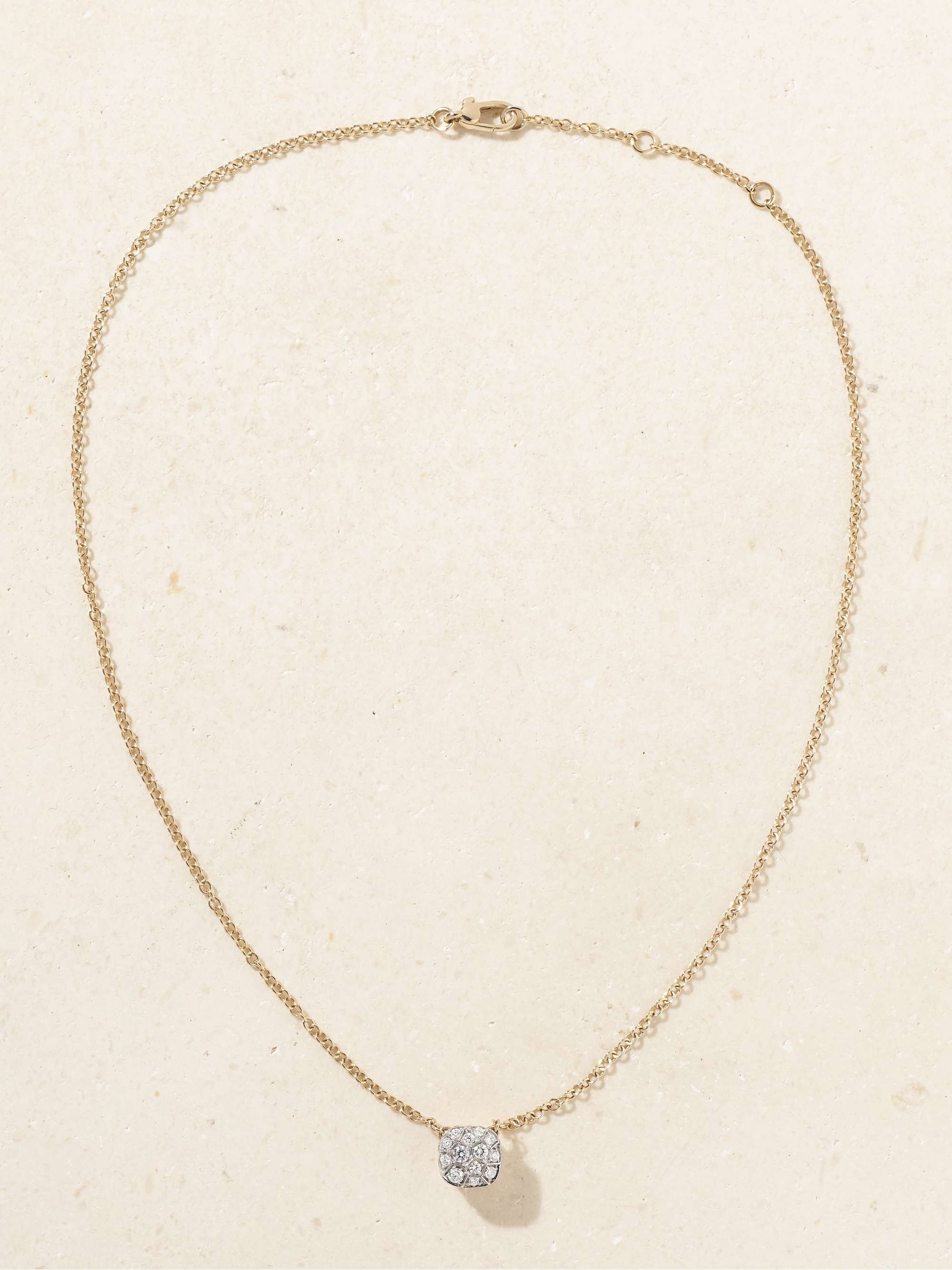 POMELLATO Nudo 18-karat rose and white gold diamond necklace