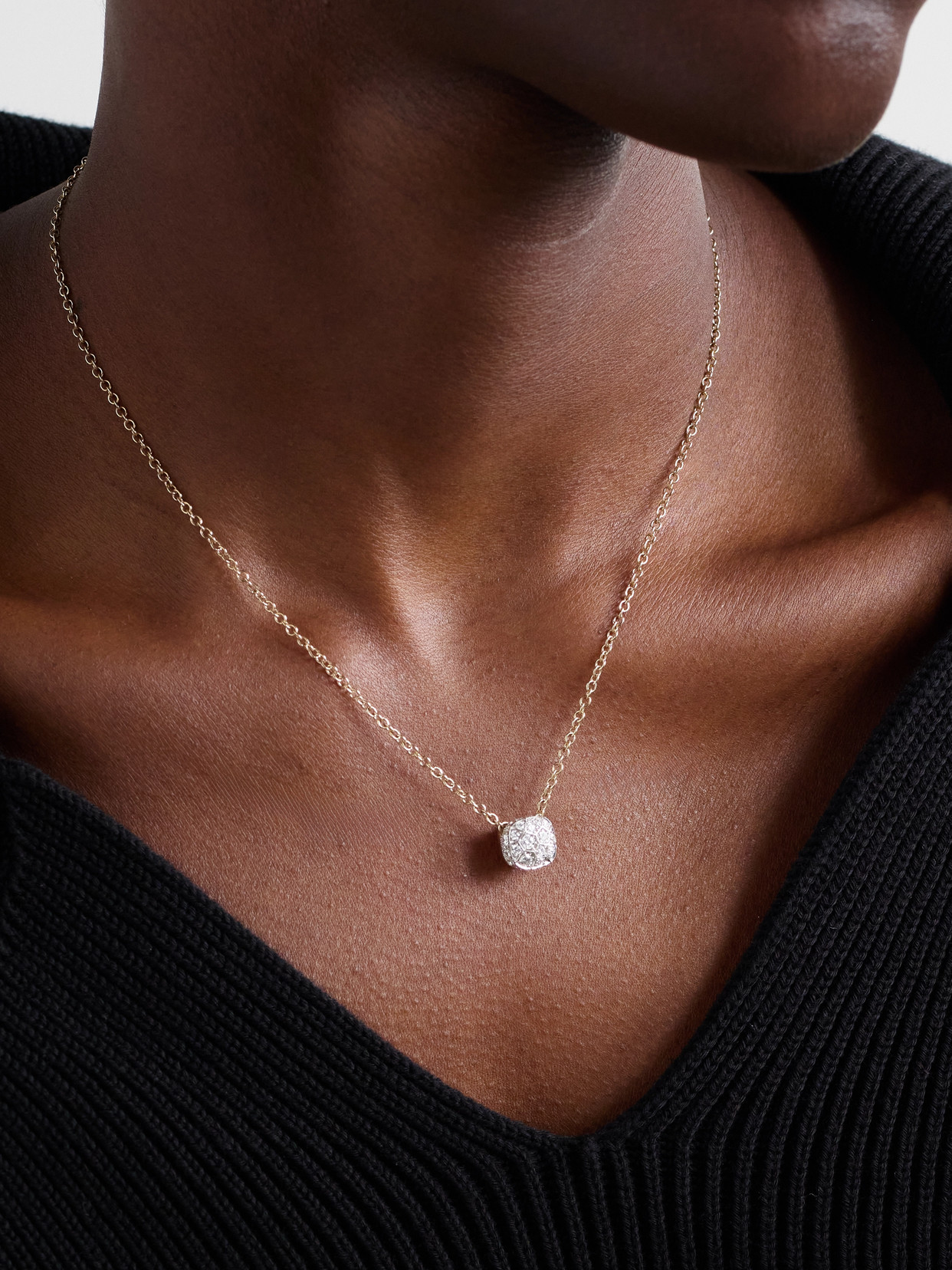 Pomellato Nudo 18-karat Gold And White Gold Diamond Necklace In Gold