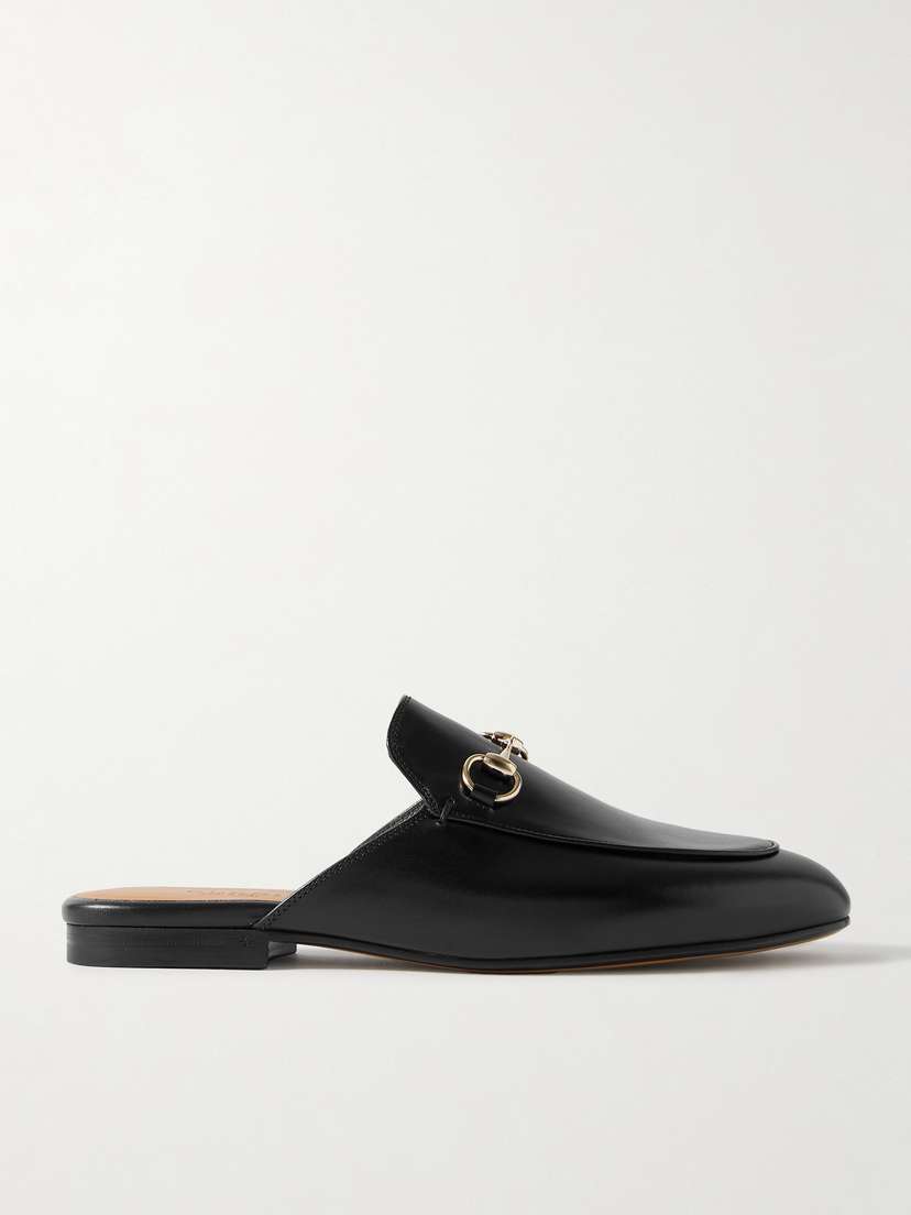 Gucci Princetown Horsebit-detailed Leather Slippers