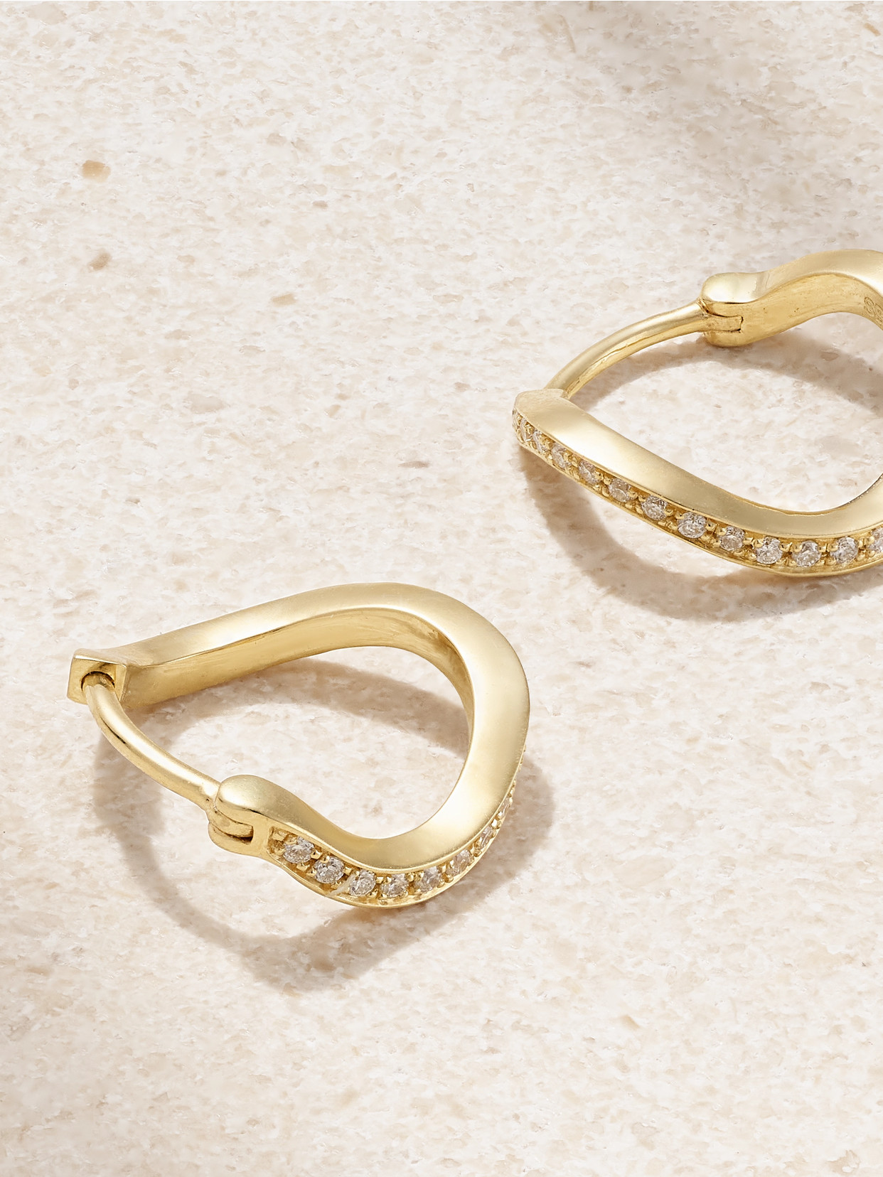 Sophie Bille Brahe Daisy Ocean 18-karat Recycled Gold Diamond Hoop Earrings In Gold