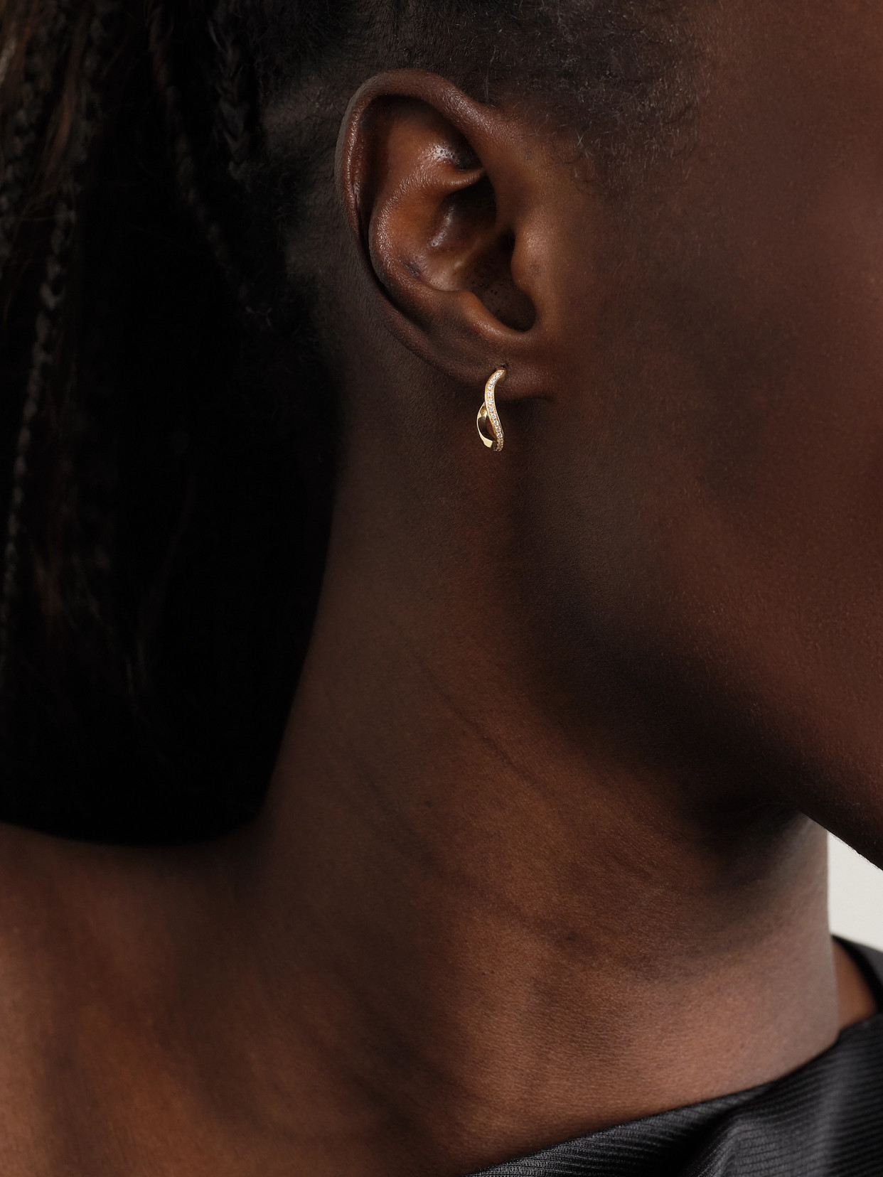 Sophie Bille Brahe Daisy Ocean 18-karat Recycled Gold Diamond Hoop Earrings In Gold