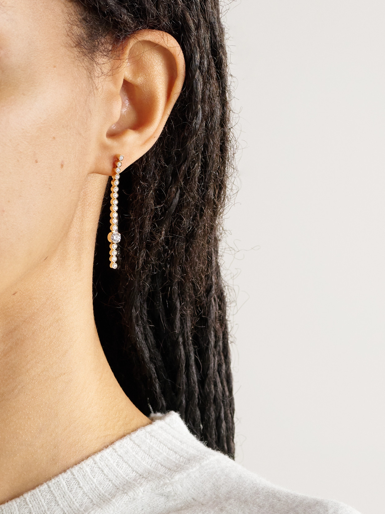 Sophie Bille Brahe 18-karat Recycled Gold Diamond Earrings In Silver