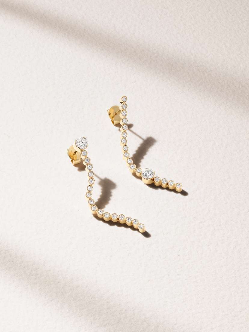 Sophie Bille Brahe 18-karat Recycled Gold Diamond Earrings