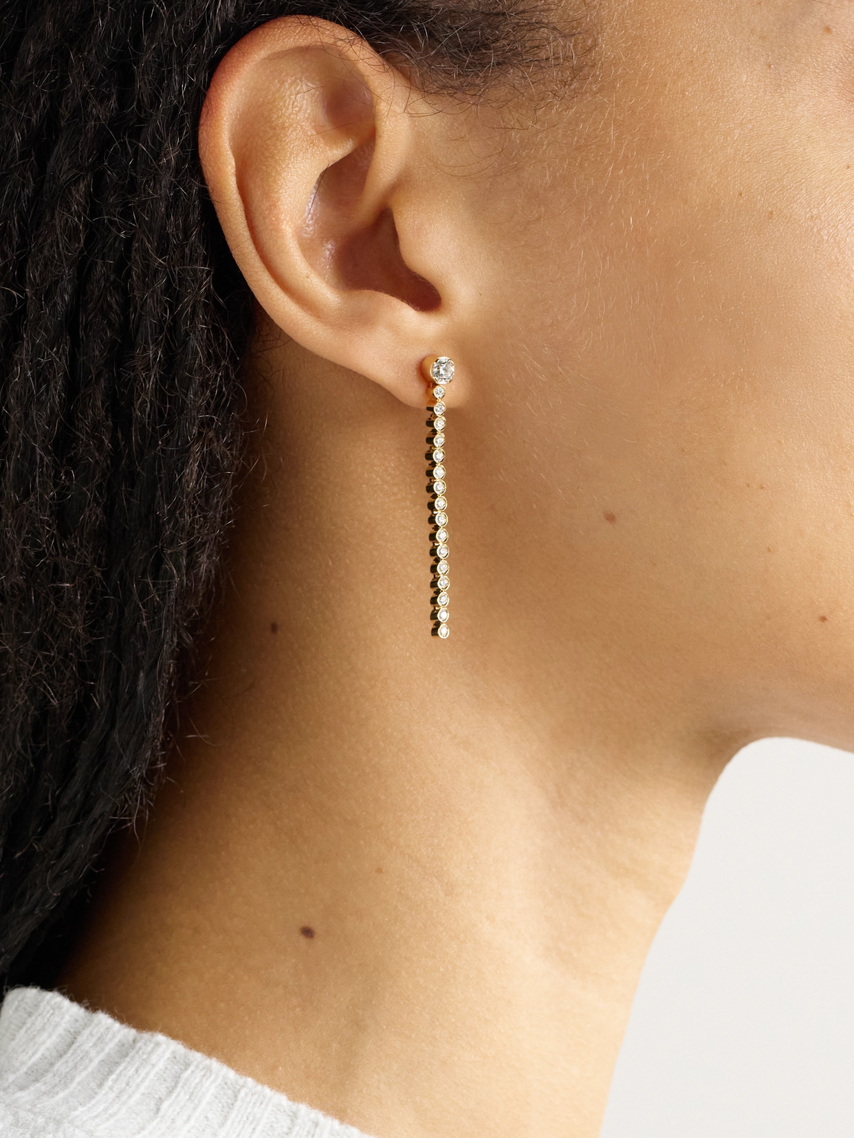 Sophie Bille Brahe 18-karat Recycled Gold Diamond Earrings In Silver