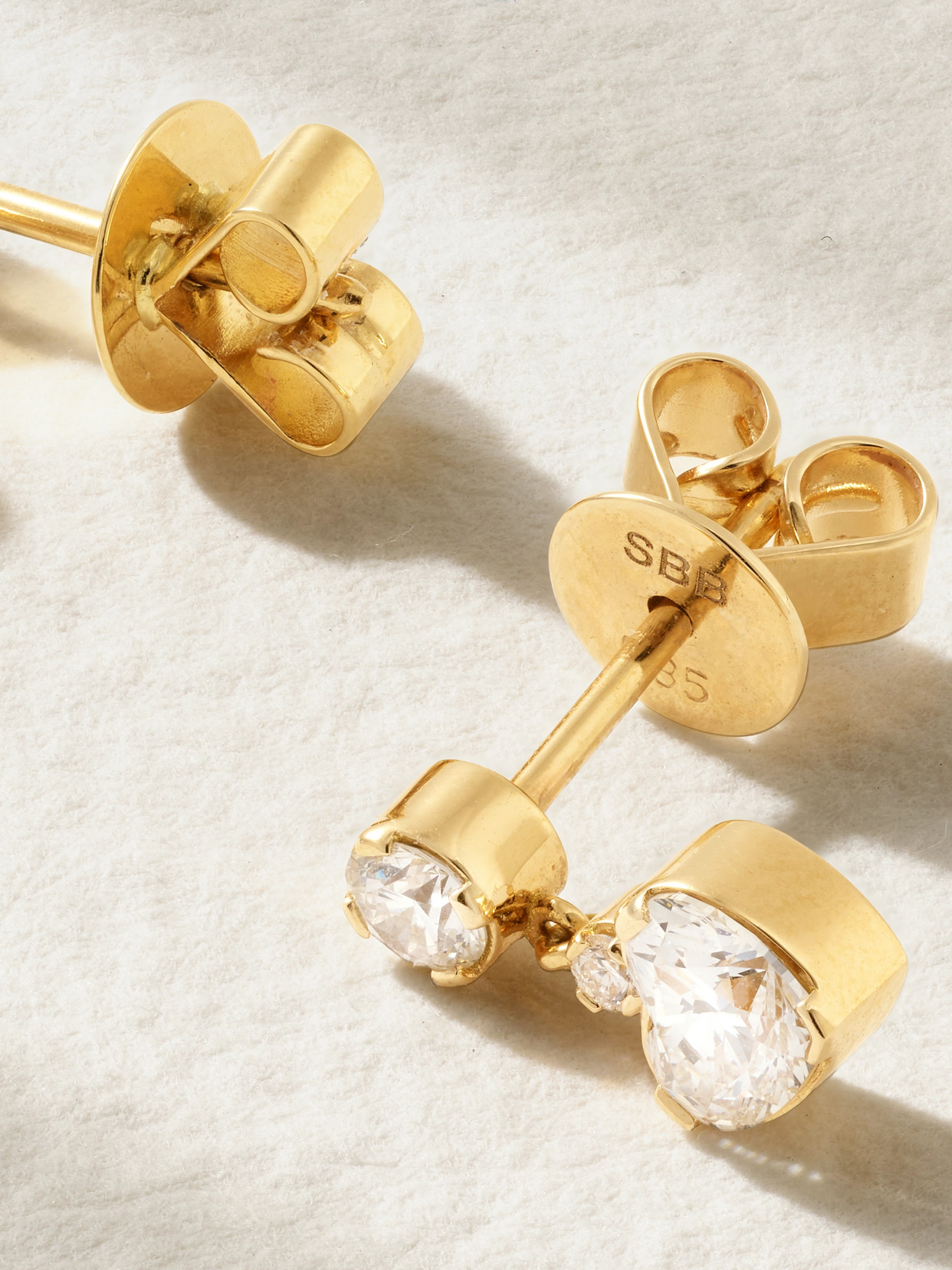 Shop Sophie Bille Brahe 18-karat Recycled Gold Diamond Earrings