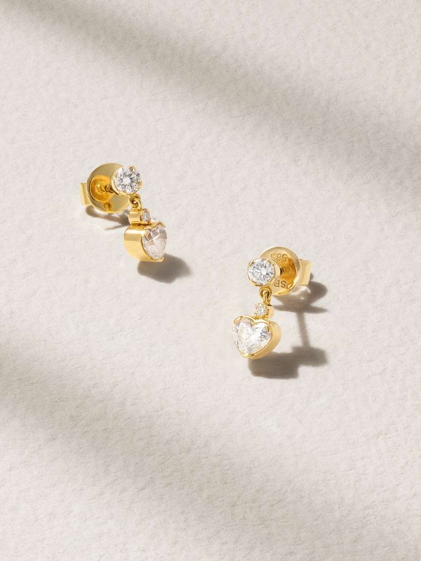 Sophie Bille Brahe 18-karat Recycled Gold Diamond Earrings