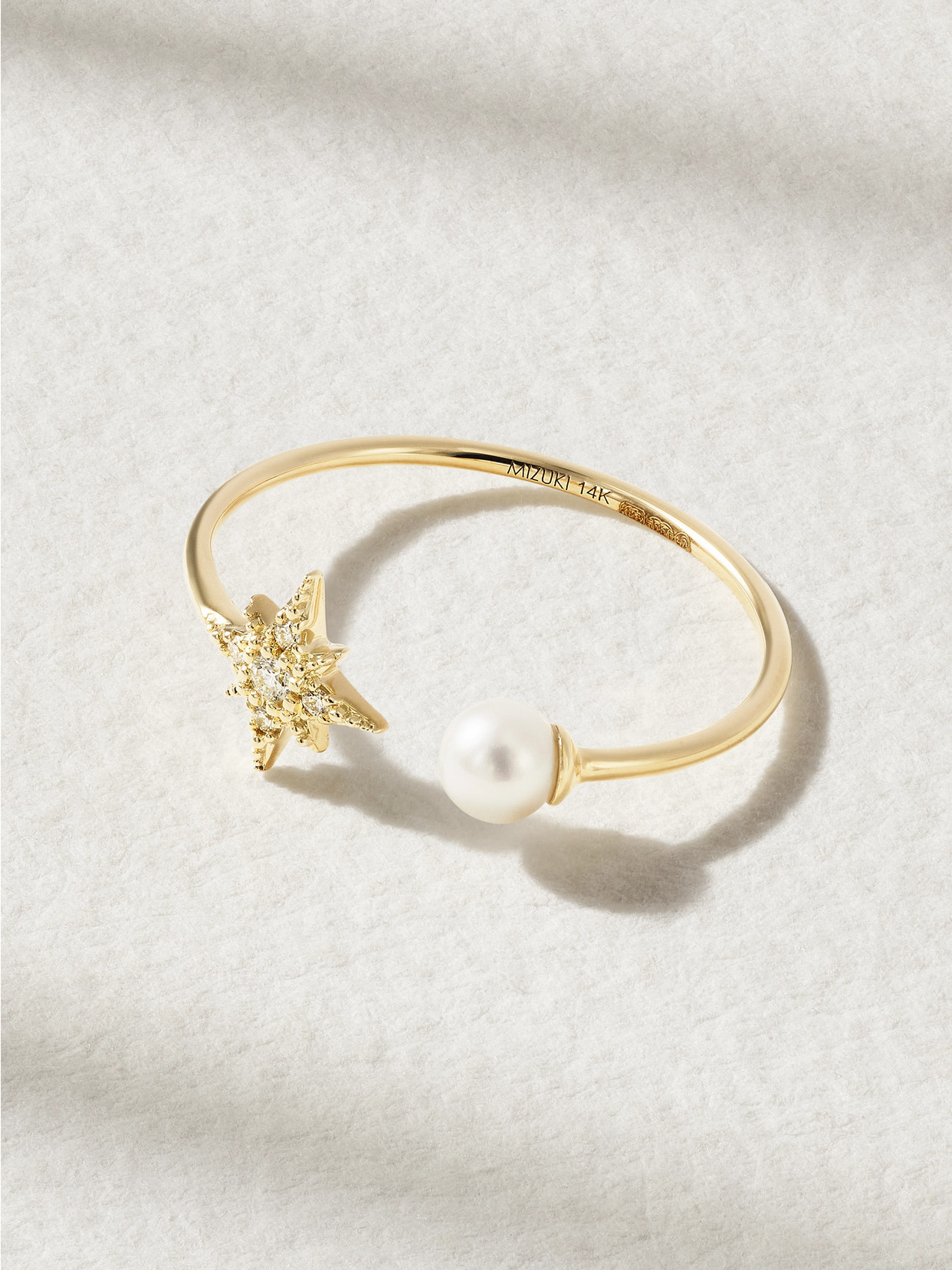 Mizuki - Sea Of Beauty 14-karat Gold, Pearl And Diamond Ring - 7