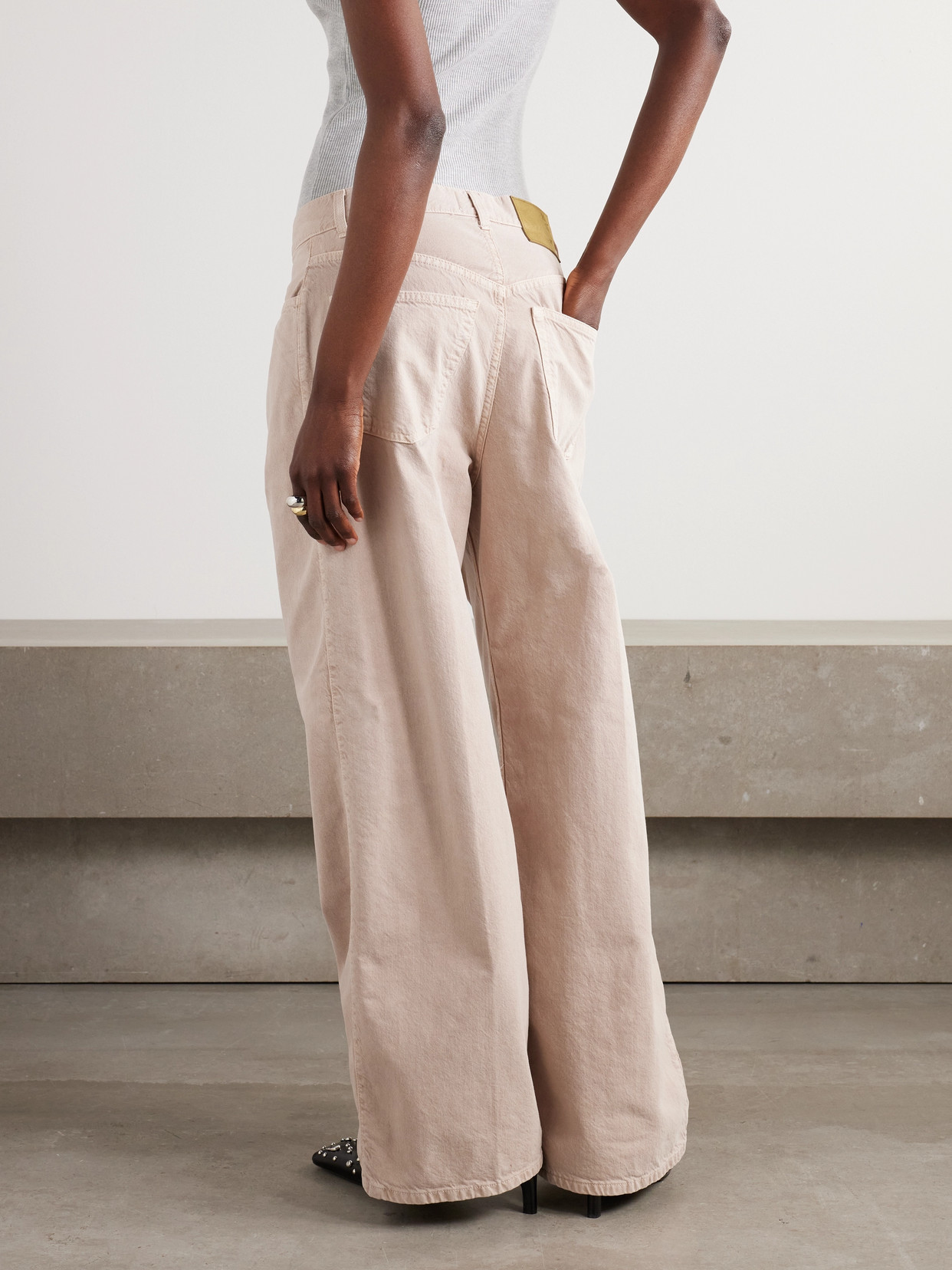 Candy Pleated Mid-Rise Wide- Leg