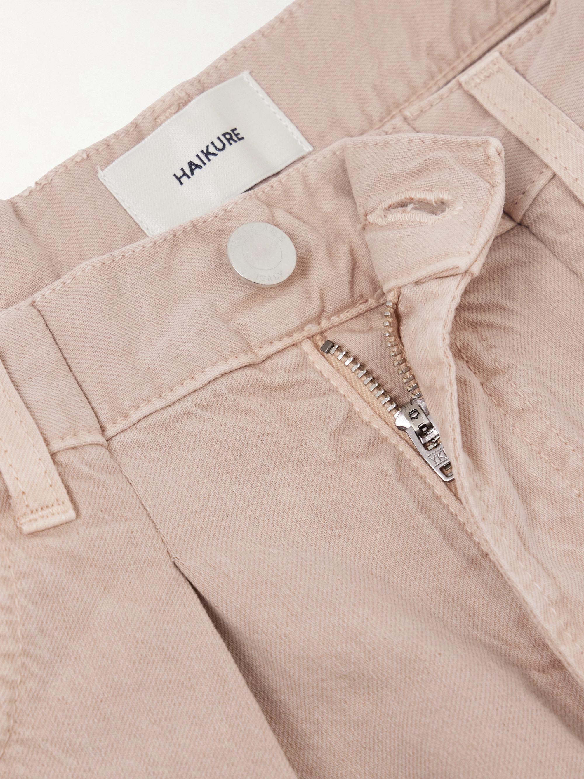 Haikure Candy pleated mid-rise wide-leg jeans