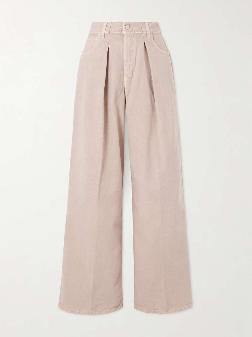 Haikure Candy Pleated Mid-rise Wide-leg Jeans
