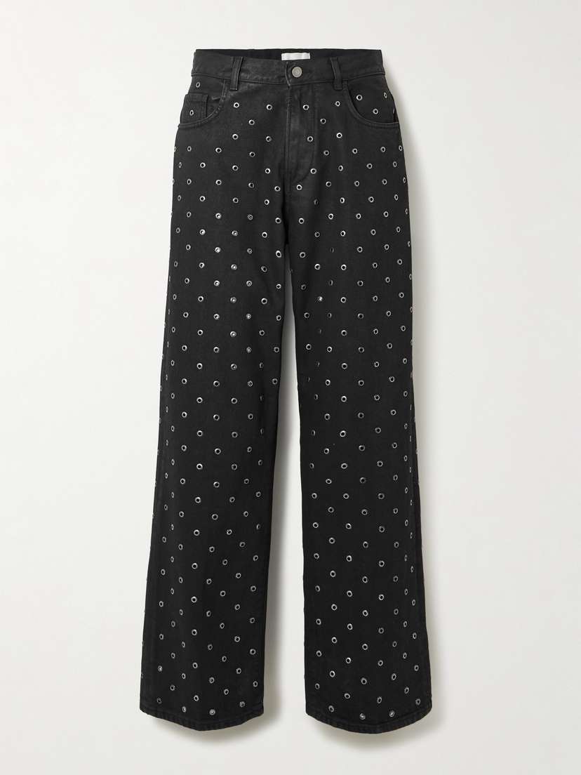 Haikure Bonnie Embellished High-rise Straight-leg Jeans