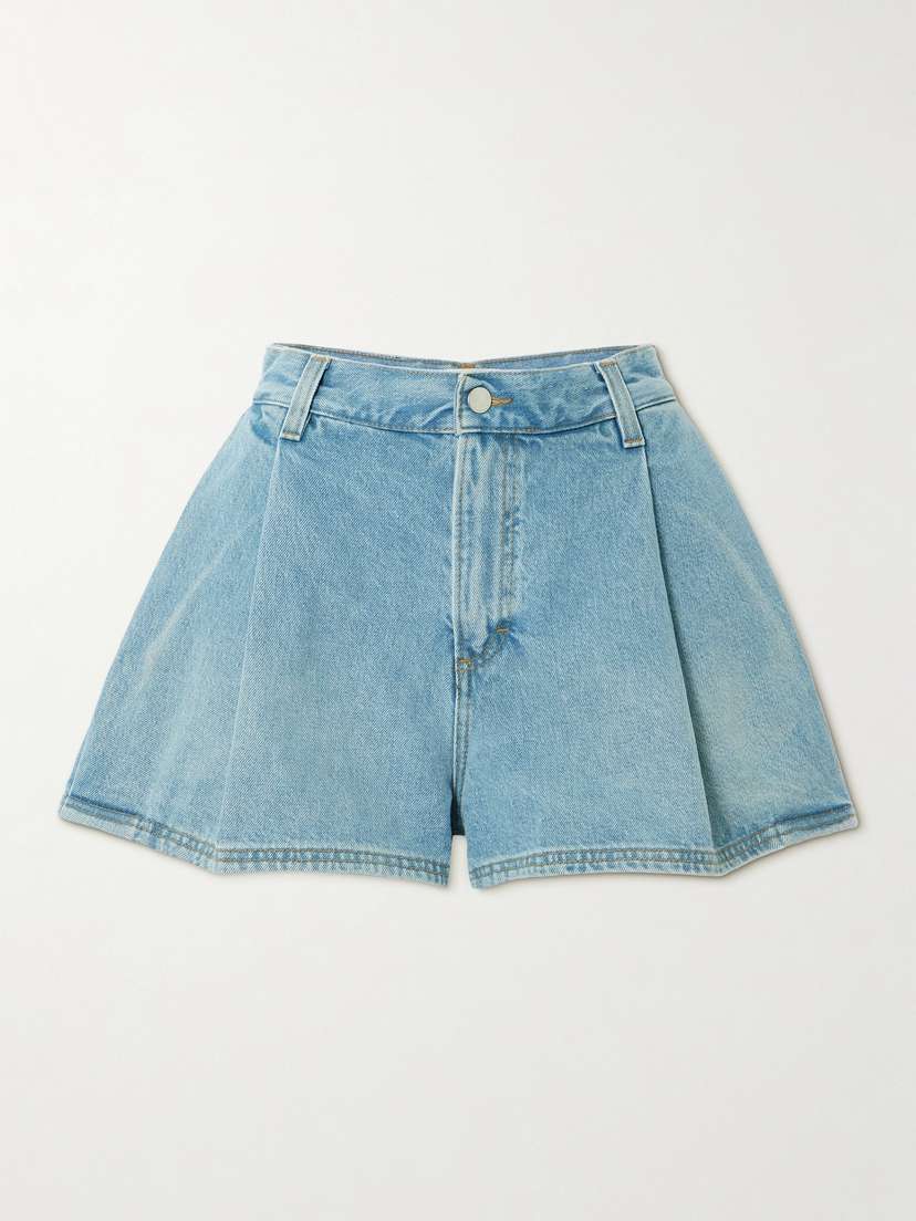 Haikure Ashley Pleated Denim Shorts