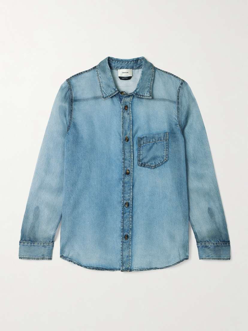 Haikure Ronda Trompe L'oeil Printed Silk-chiffon Shirt