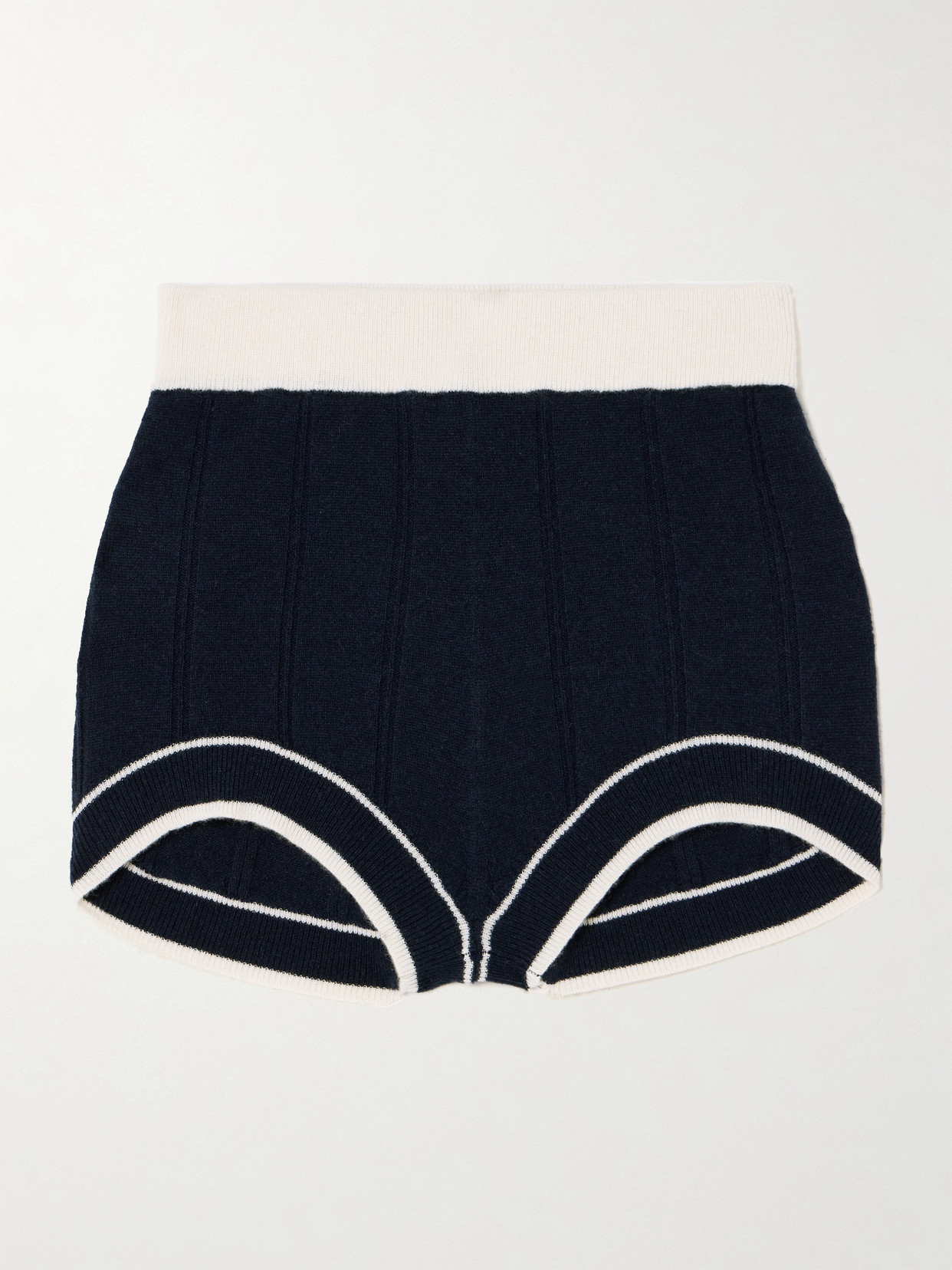 Guest In Residence - Ribbed Cashmere Shorts - Navy