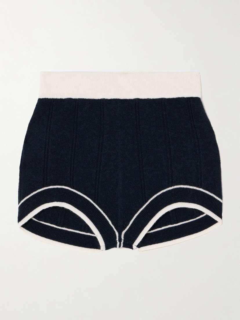 Guest In Residence Ribbed Cashmere Shorts