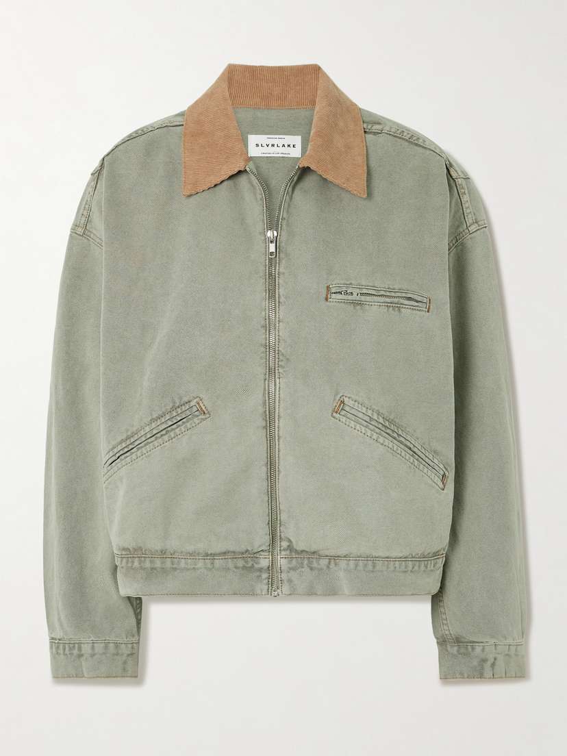 SLVRLAKE Camden Garage Corduroy-trimmed Cotton-canvas Jacket